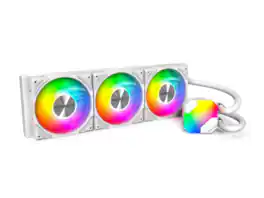 Montech - HyperFlow ARGB 360 AIO CPU Cooler, Intel/AMD, 3100RPM Pump, 3x ARGB Fans - White
