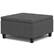 Angle. Simpli Home - Harrison Small Square Coffee Table Storage Ottoman - Slate Grey.