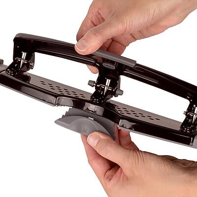Alt View 3. Swingline - SmartTouch Low Force Desktop 3-Hole Punch, 12 Sheet Capacity, Black/Gray - Black/Gray.
