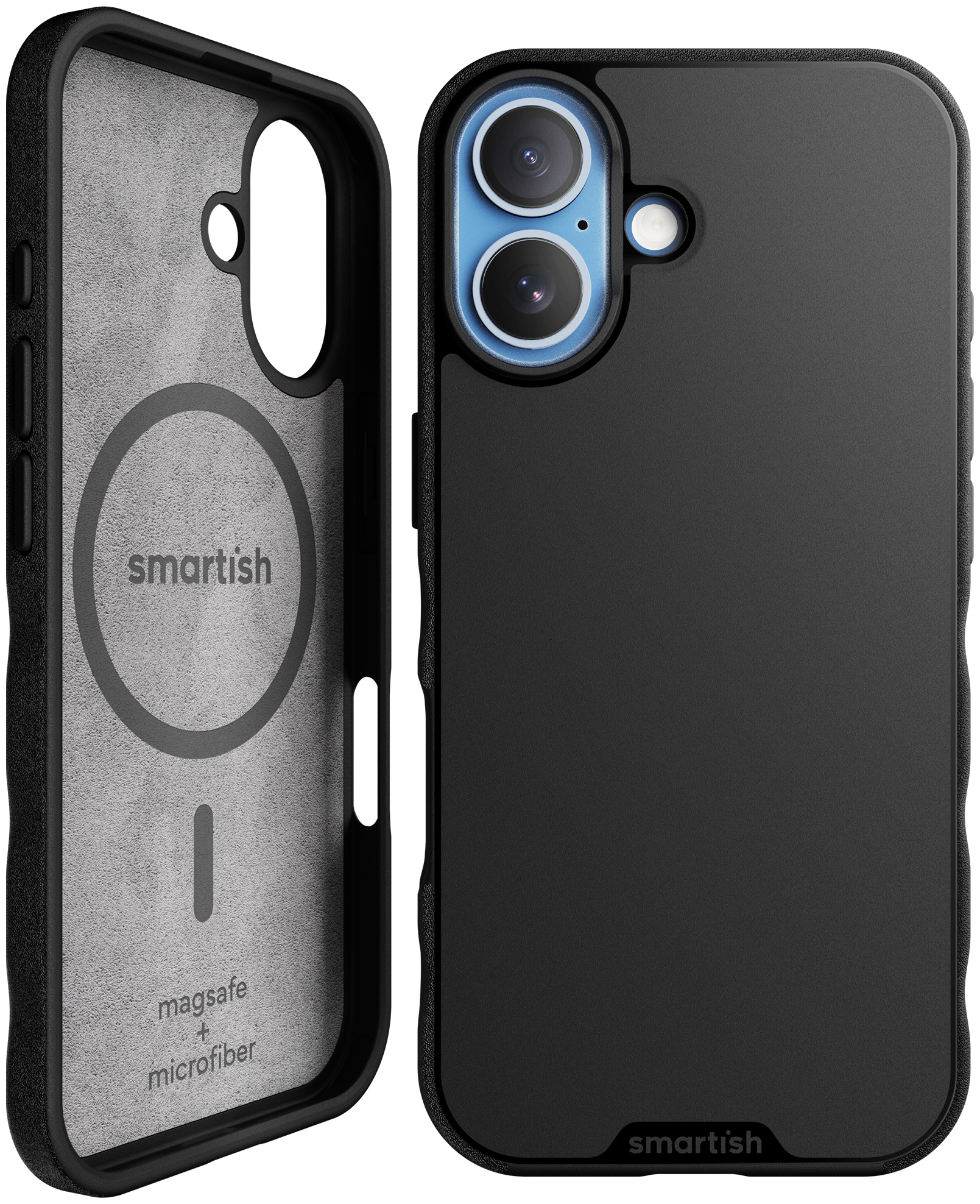 Smartish - iPhone 17 MagSafe Case - Gripmunk Protective Slim Grip Magnetic Cover - Black Tie Affair