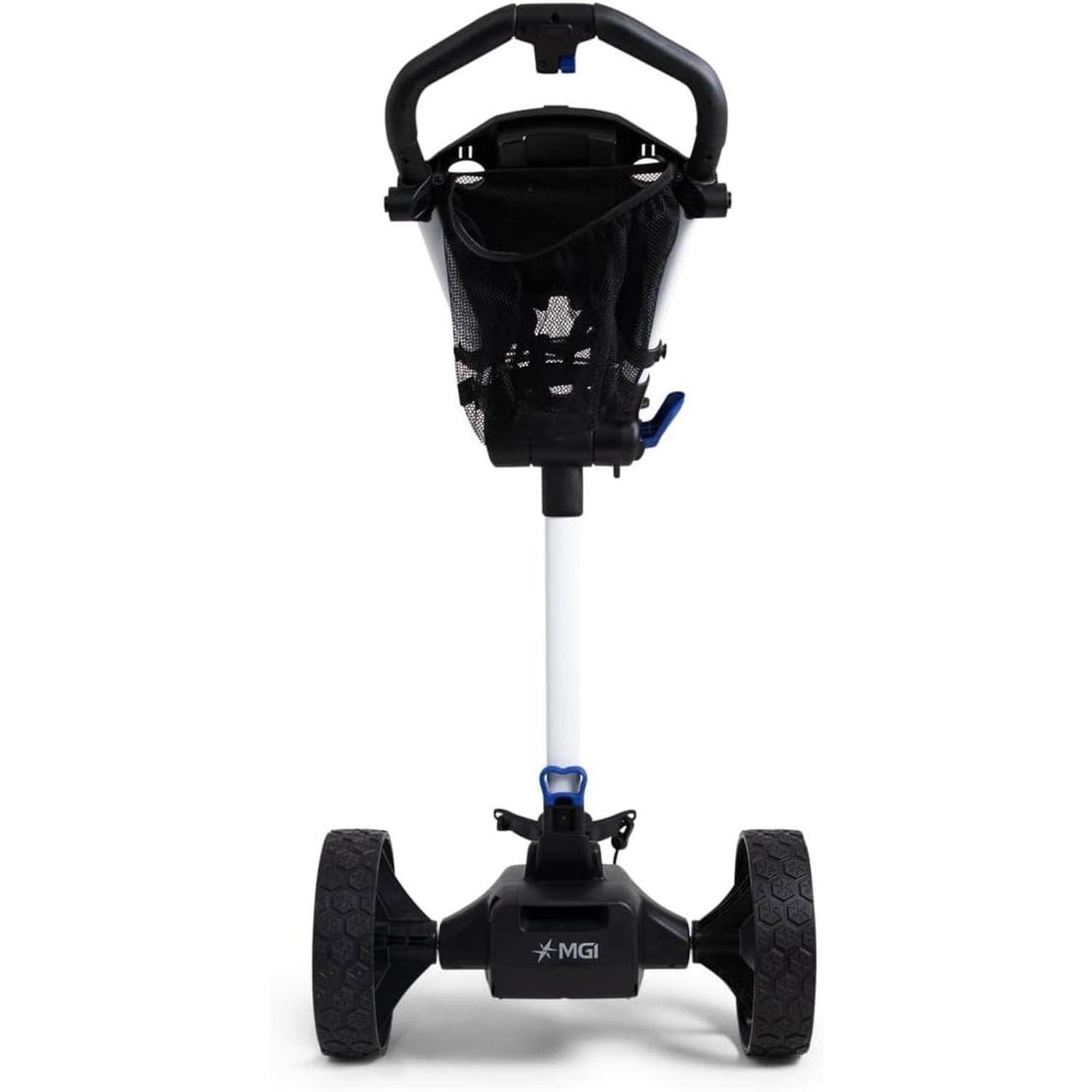Alt View 2. MGI - MGI E-Boost Electric Assisted Golf Push Cart | Provides Extra Assistance with Hills and Terrain | Play up to 14 Holes - Matte White.