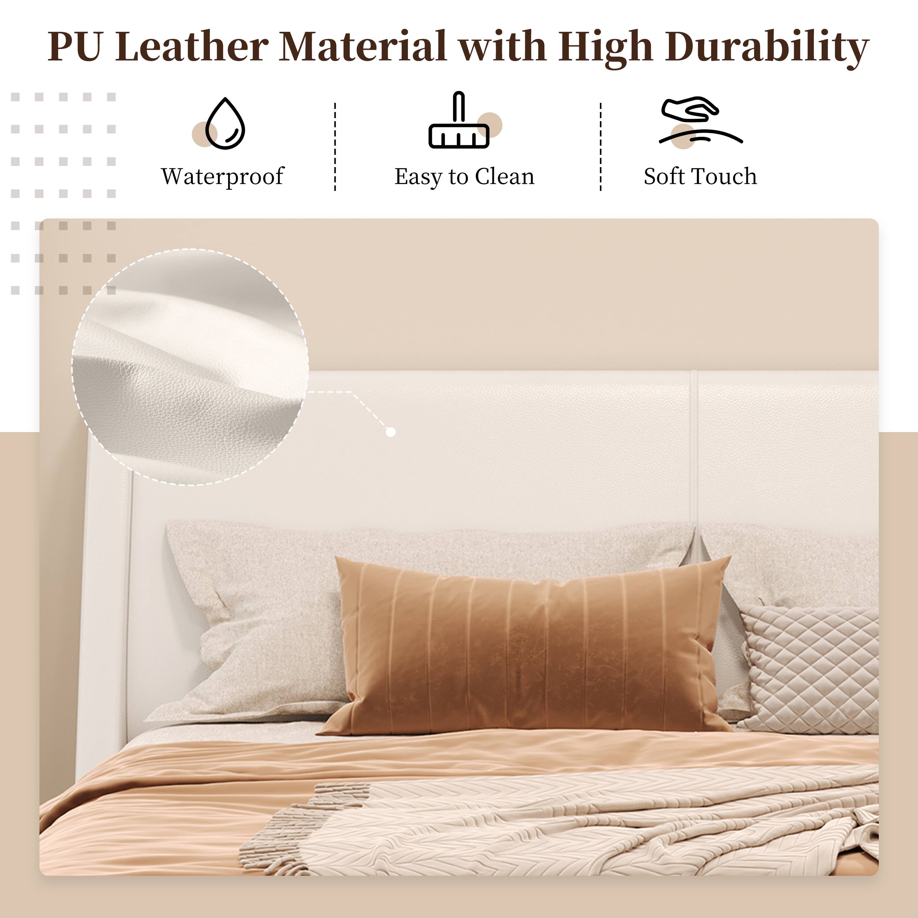 PU Leather Material with High Durability

- Waterproof
- Easy to Clean
- Soft Touch