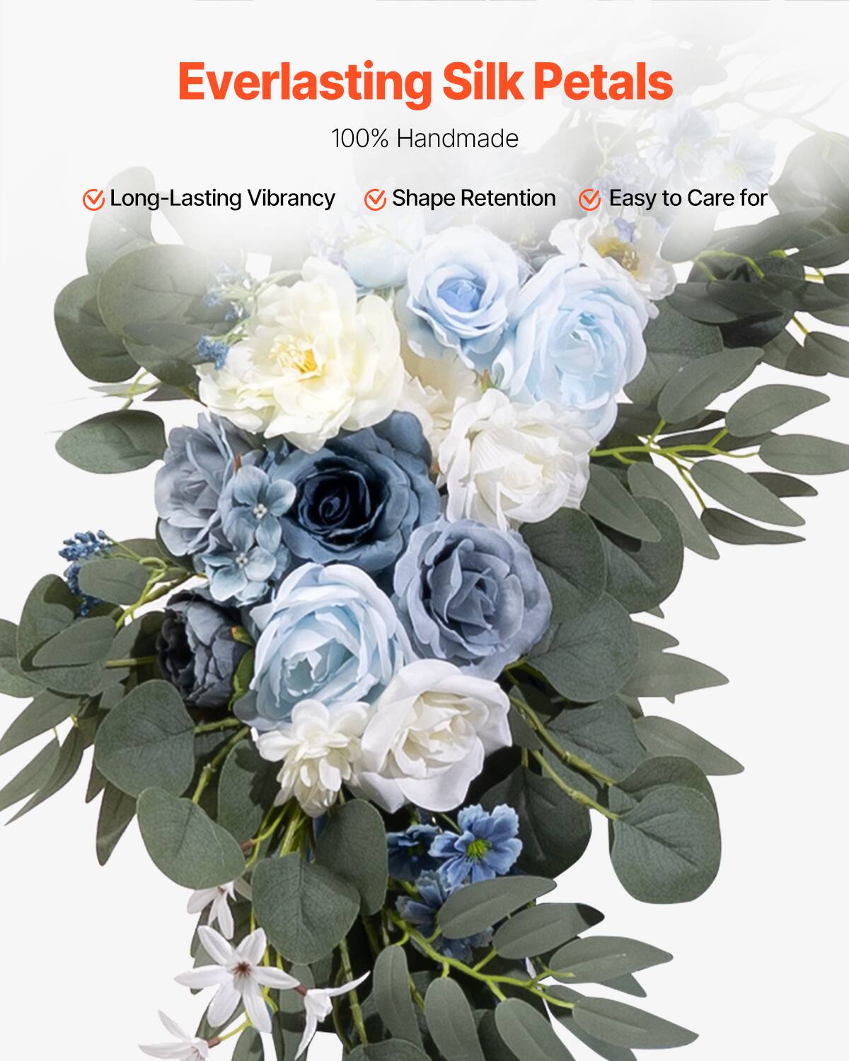 Everlasting Silk Petals  
100% Handmade  

- Long-Lasting Vibrancy  
- Shape Retention  
- Easy to Care for