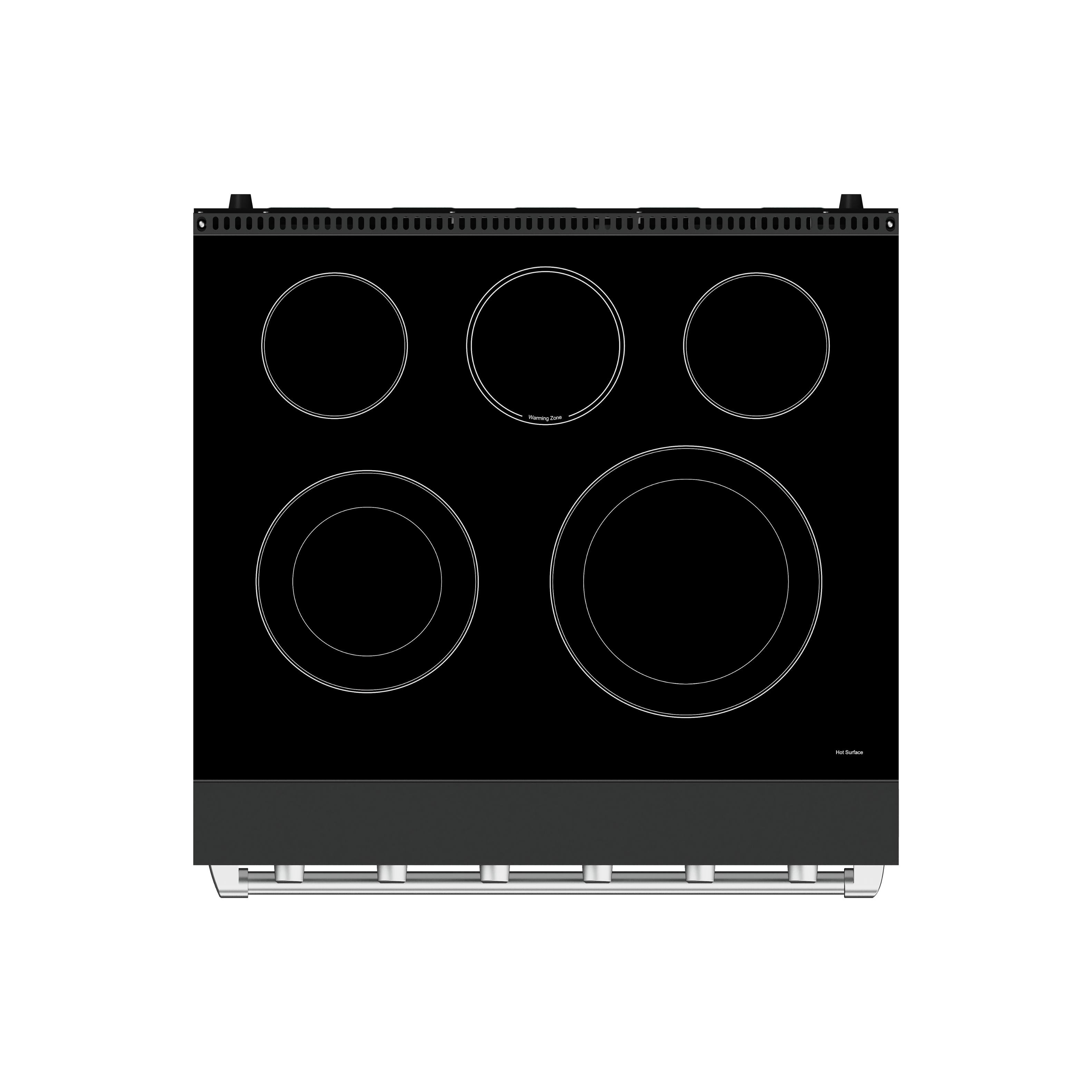 Back. Thor Kitchen - Gordon Ramsay Series by Thor Kitchen 4.55 Cu. Ft Freestanding Electric Range with Stainless Steel Hardware - Matte Black.