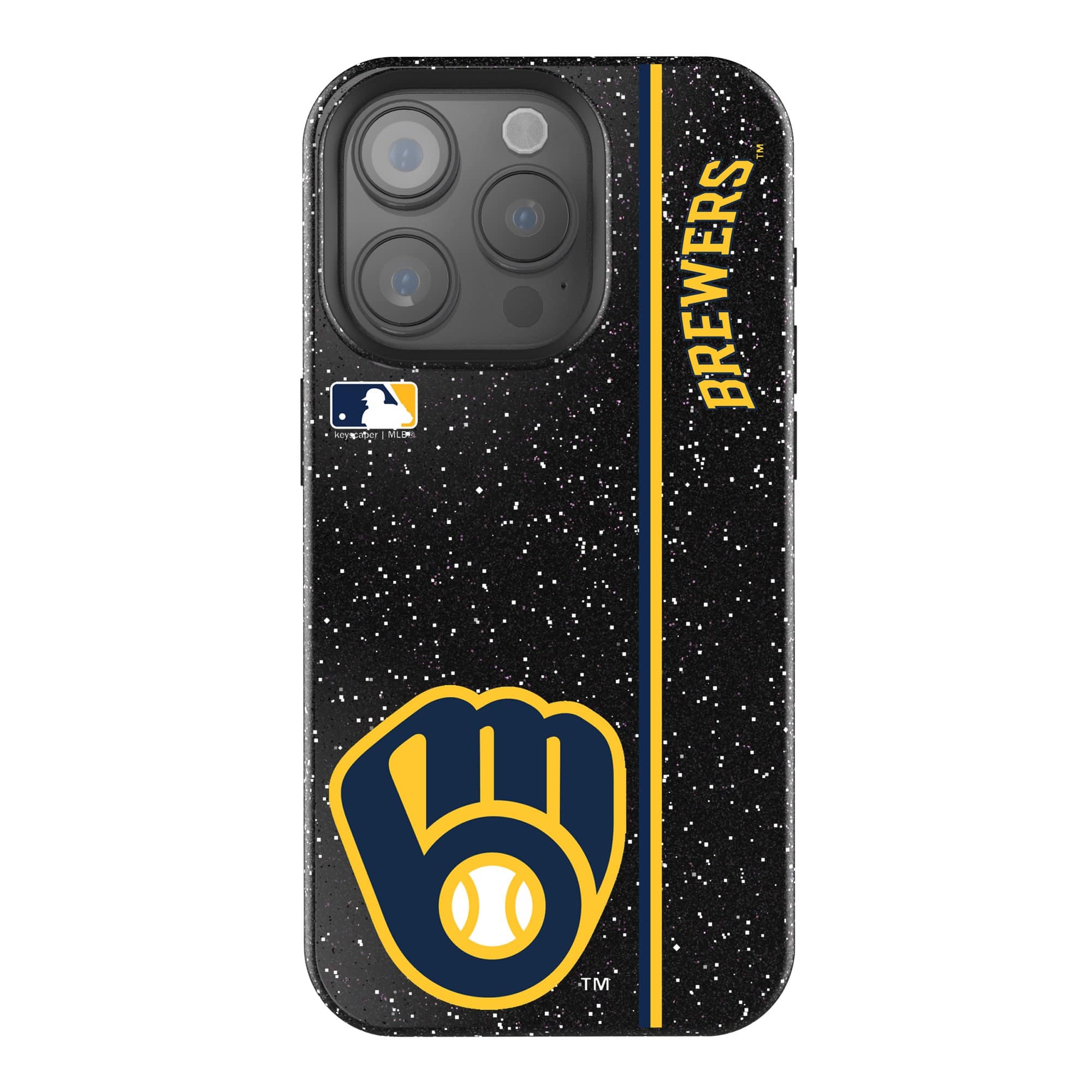 Keyscaper - MLB - Milwaukee Brewers - iPhone Bling Case - 14 - Black