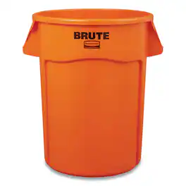 RubberMaid - Brute Round Container, 32 gal, Resin, Orange