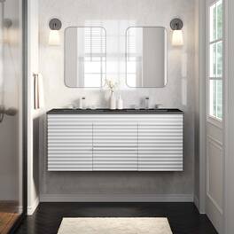 Render 48" Wall-Mount Bathroom Vanity Basin Included by Modway - White Black