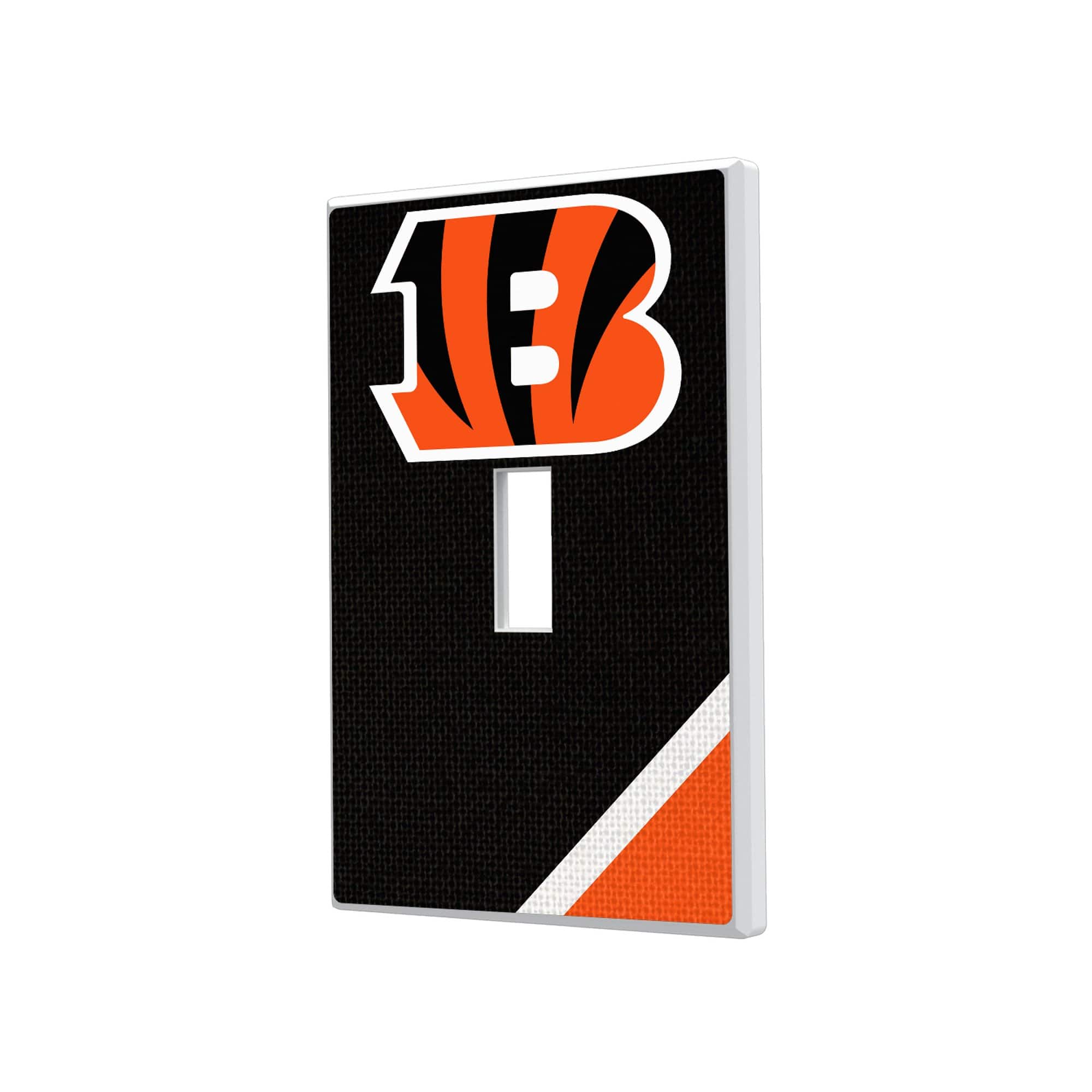 Keyscaper - Cincinnati Bengals Diagonal Stripe Single Toggle Light Switch Plate - Multicolor price history on PriceWatchPro