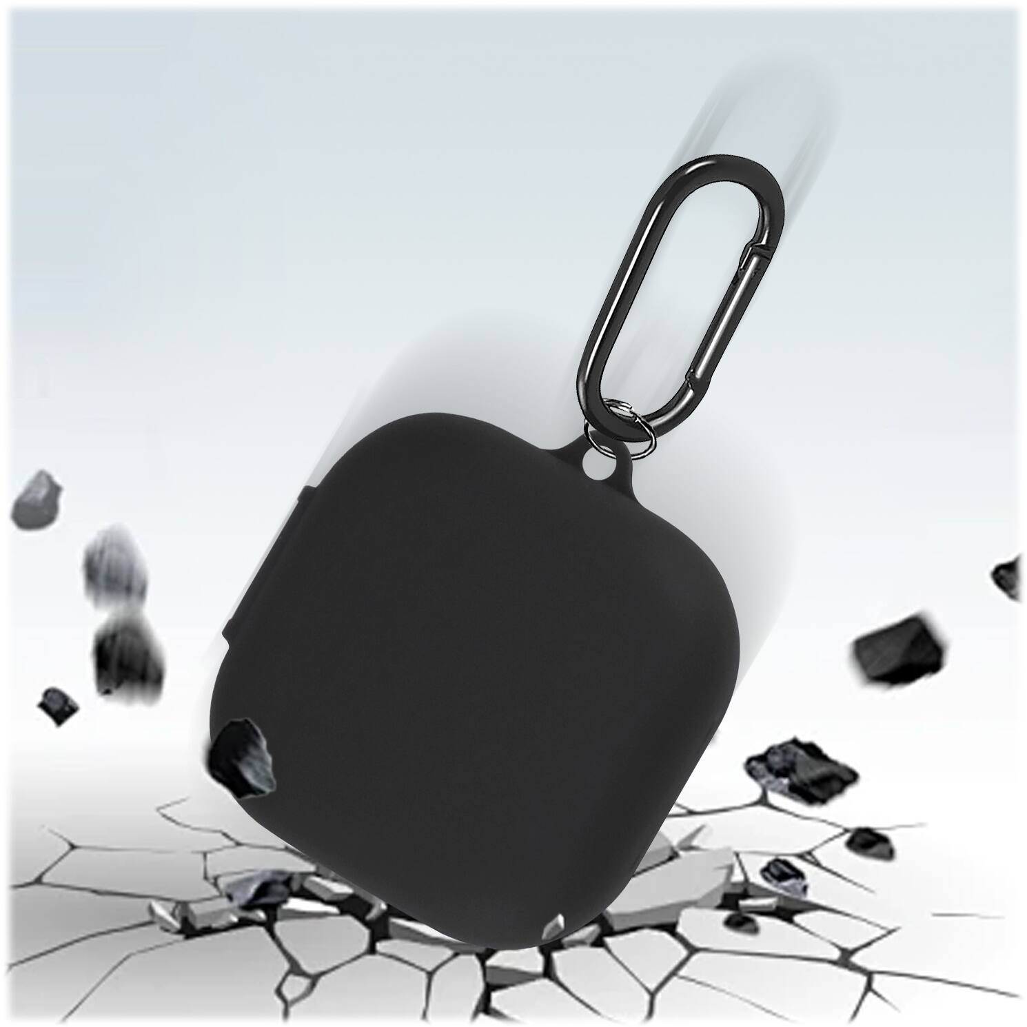 Alt View 15. SaharaCase - Venture Series Silicone Case for Shokz OpenFit and OpenFit 2 True Wireless Headphones - Black.