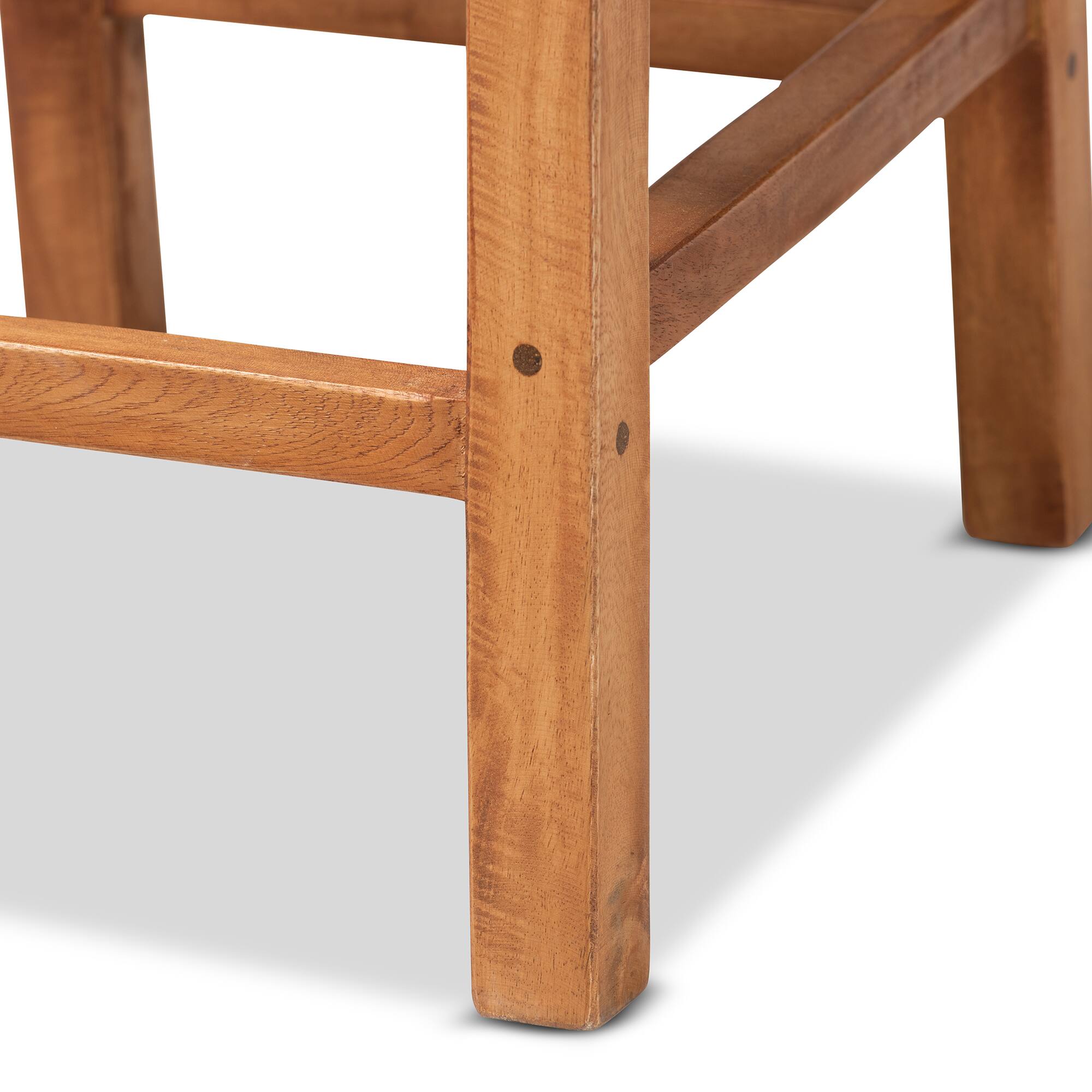 Alt View 2. bali & pari - Moscow Modern Bohemian Natural Rattan and Walnut Mahogany Wood Counter Stool - Natural Brown/Walnut Brown.