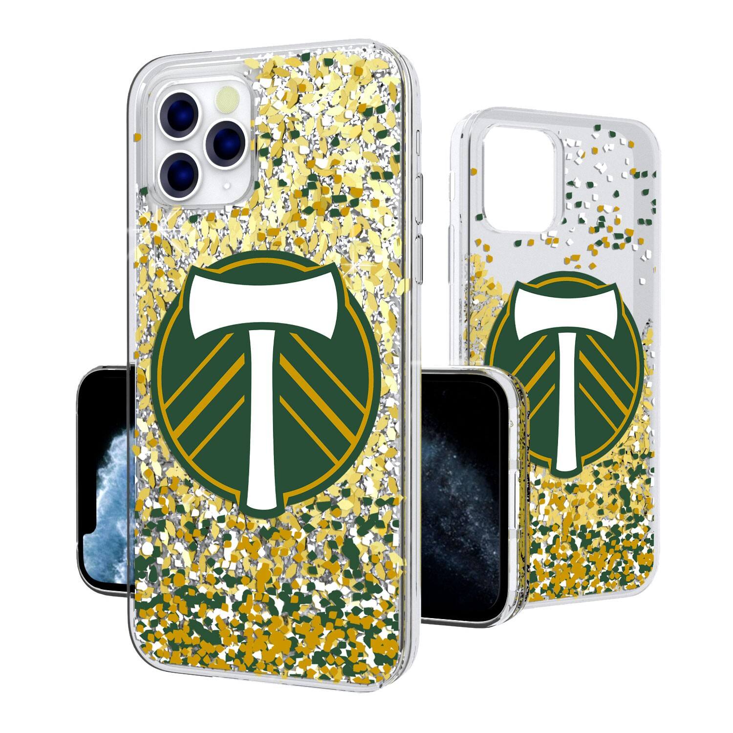 Alt View 3. Keyscaper - Portland Timbers iPhone Confetti Glitter Design Case - 13 Pro - Multicolor.
