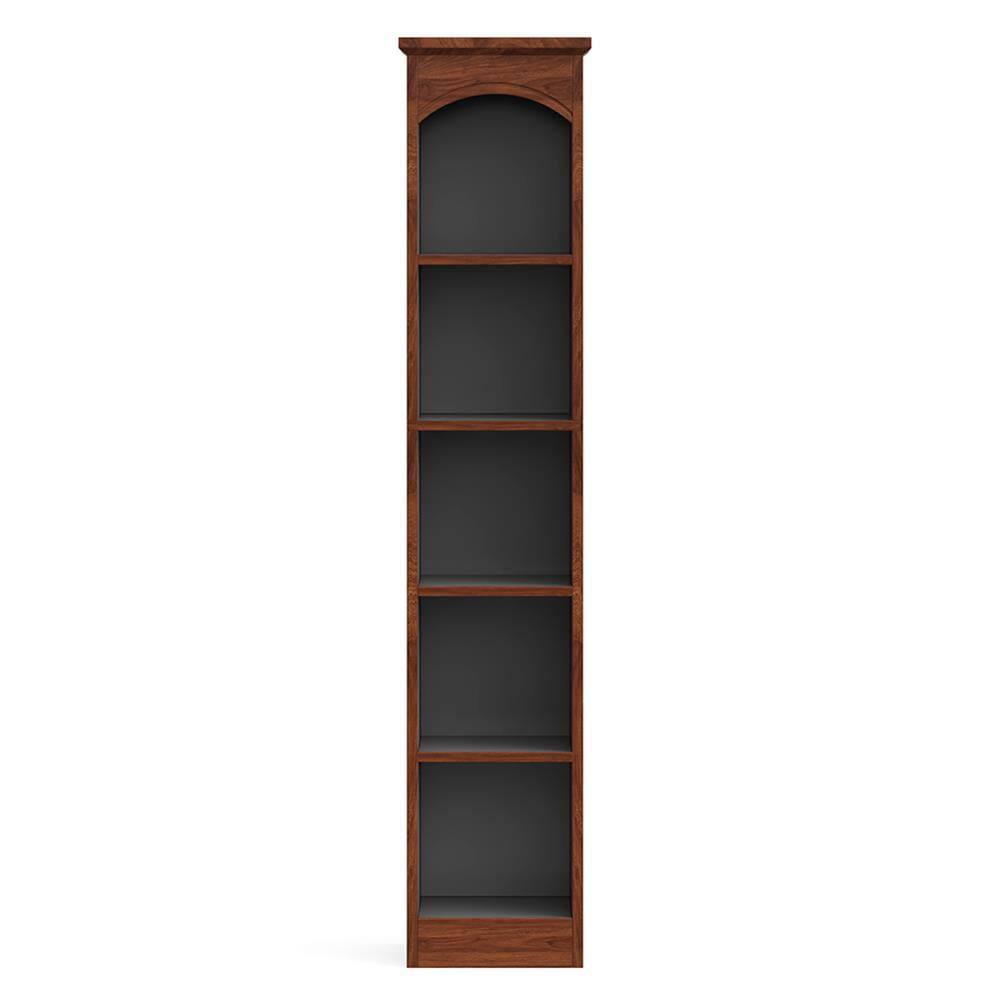 Angle. Kadyn - Kadyn Bookshelf Bookcase,71" Narrow Bookcase, 5-Tier Cube Display Rack with Storage,Walnut & Black - Walnut & Black.