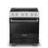 Front. Viking - 30 in. Wide 4 Elements 3-Series Induction Self-Clean Range - Cast Black.