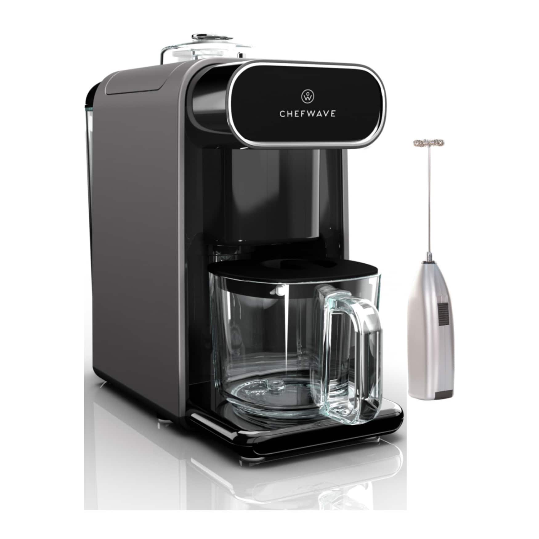 ChefWave - Milkmade Non-Dairy Milk Maker with Handheld Milk Frother - Black/Silver