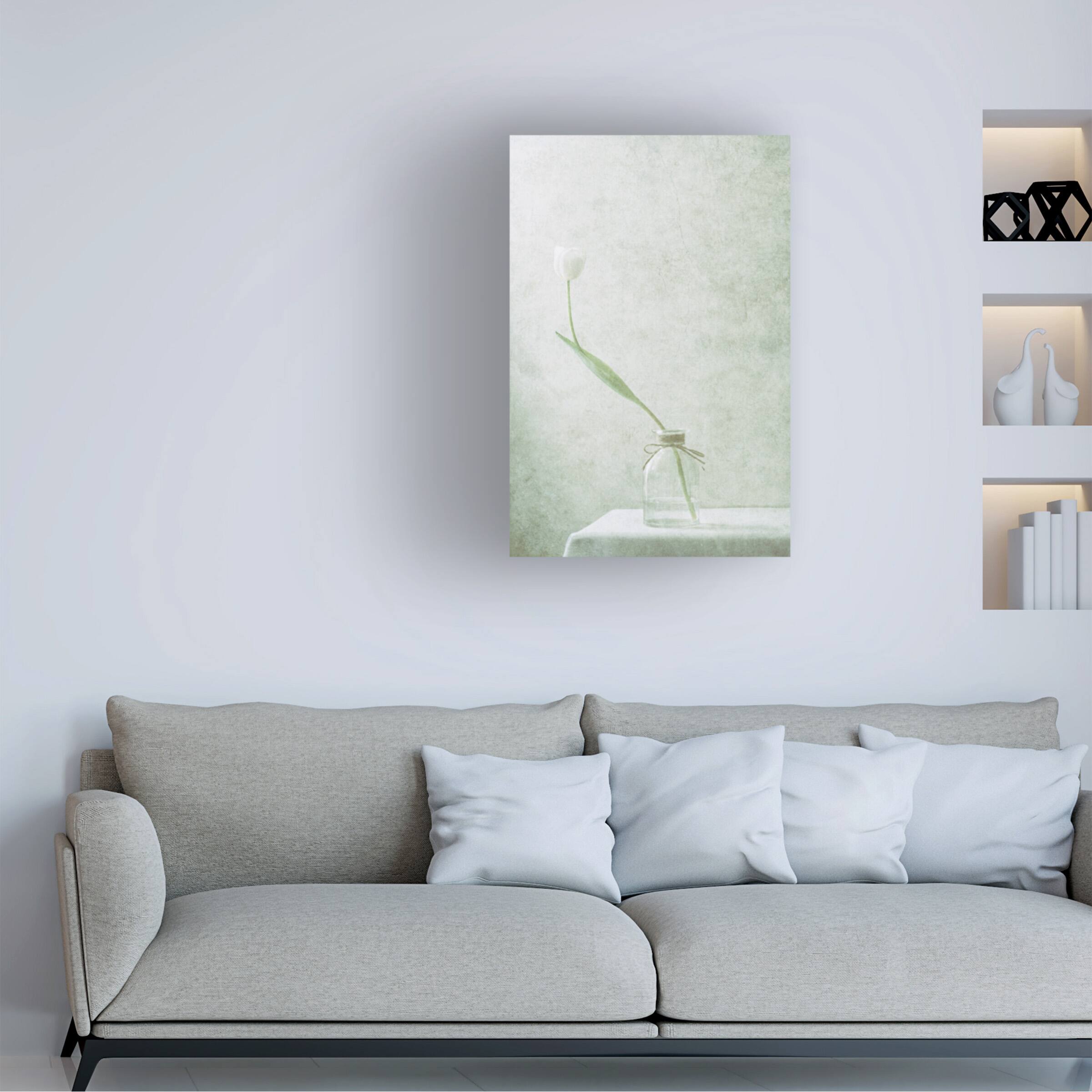 Back. Trademark Fine Art - Delphine Devos Ephemeral White 2 Canvas Art - 30 x 47 Inches - 30x47 - Multicolor.