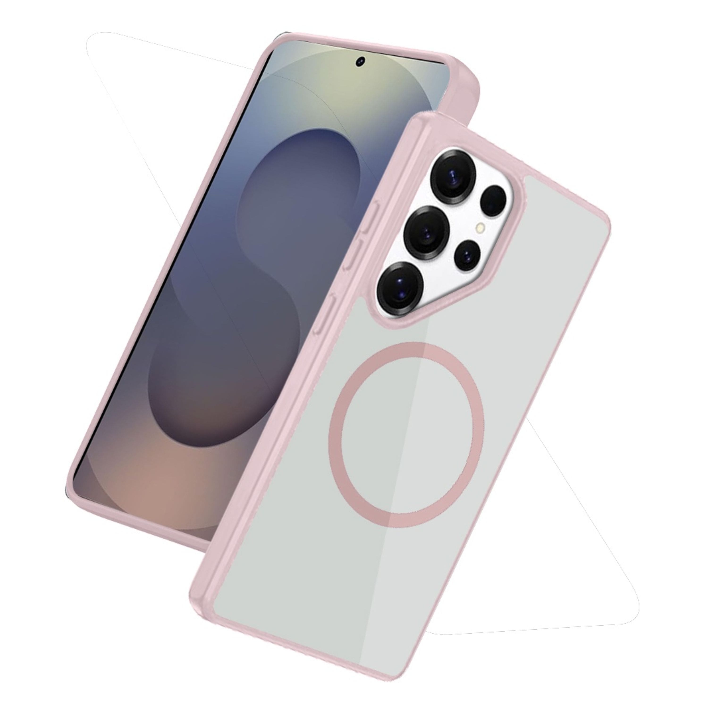 Kitcheniva - Shockproof Premium Magnetic Circle Phone Case With Tempered Glass For Samsung Galaxy S26 Ultra - Pink price history on PriceWatchPro