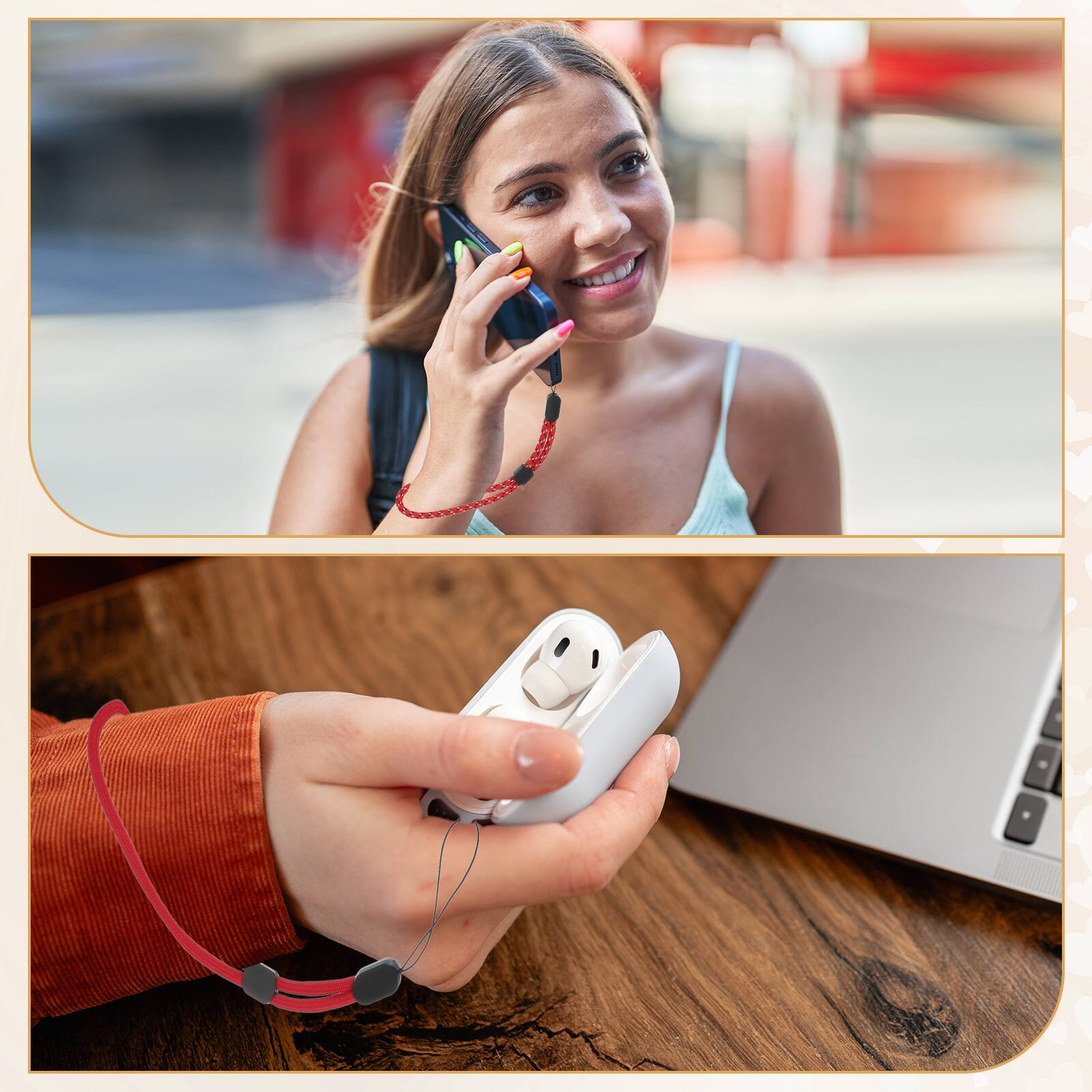 Alt View 5. Unique Bargains - Camera Wrist Strap, 6pcs Adjustable Nylon Wristlet Lanyard String for Camera Keys Keychain Phone USB Wallet - Pure Black.