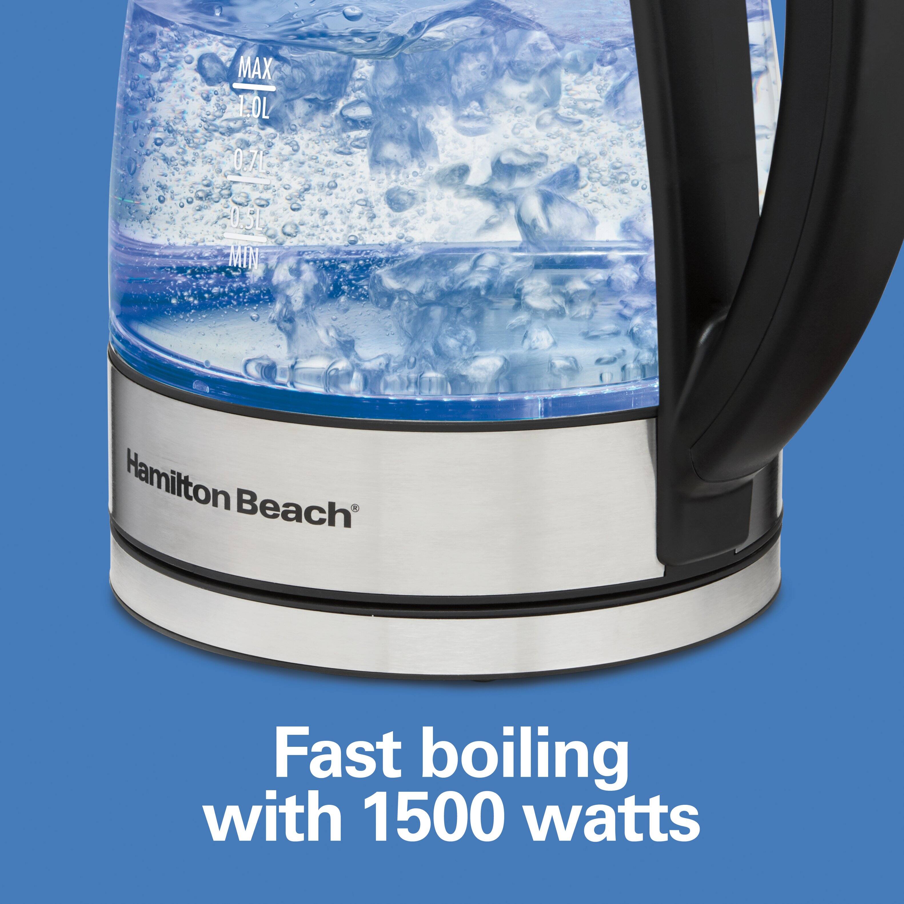 MAX 1.0L  
0.7L  
0.5L MIN  
Hamilton Beach  
Fast boiling with 1500 watts