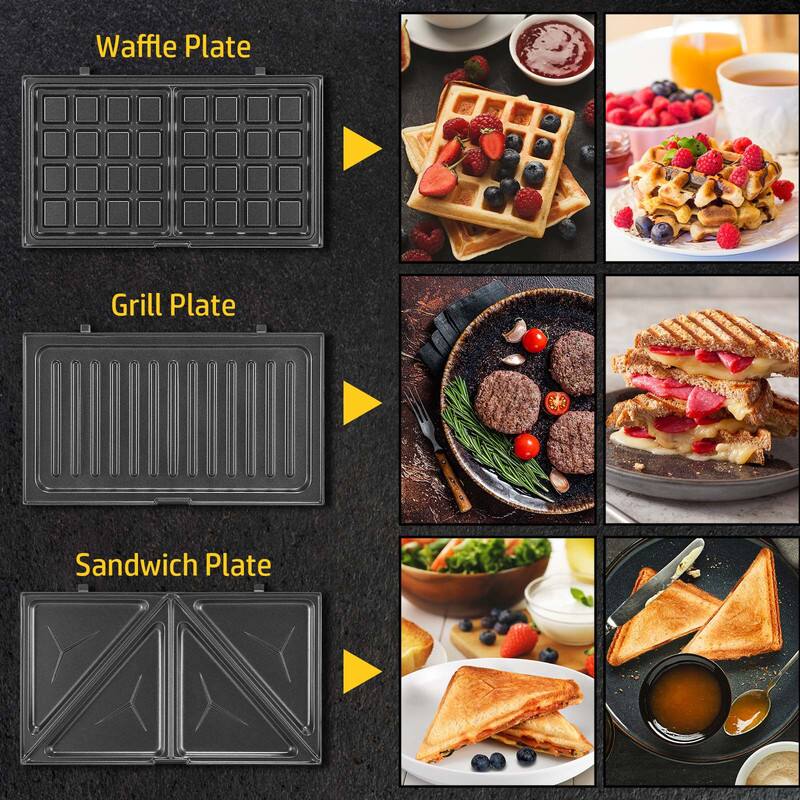 Waffle Plate  
Grill Plate  
Sandwich Plate