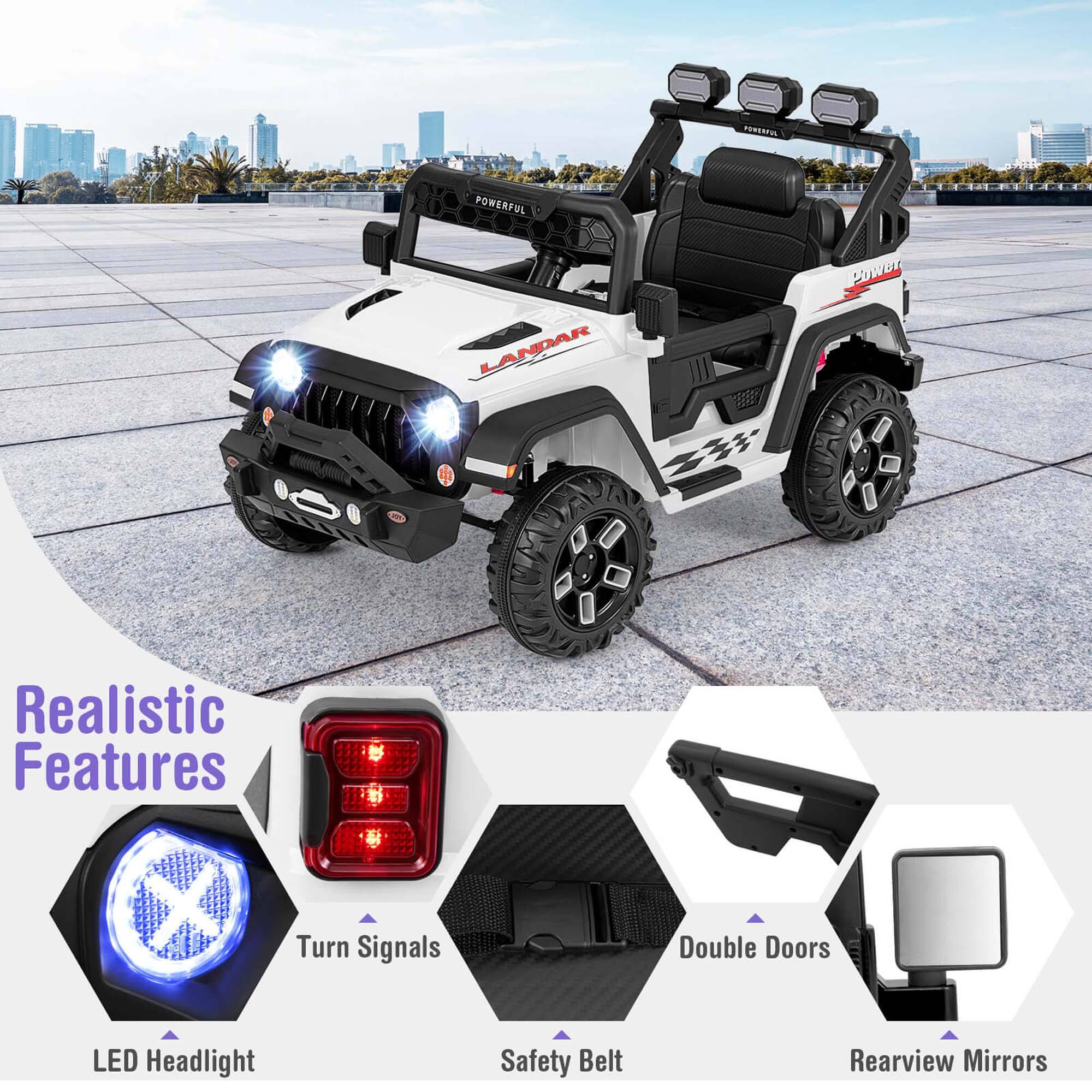 PSrA POWERFUL TEET LANDAR  
Realistic Features  
Turn Signals  
Double Doors  
LED Headlight  
Safety Belt  
Rearview Mirrors