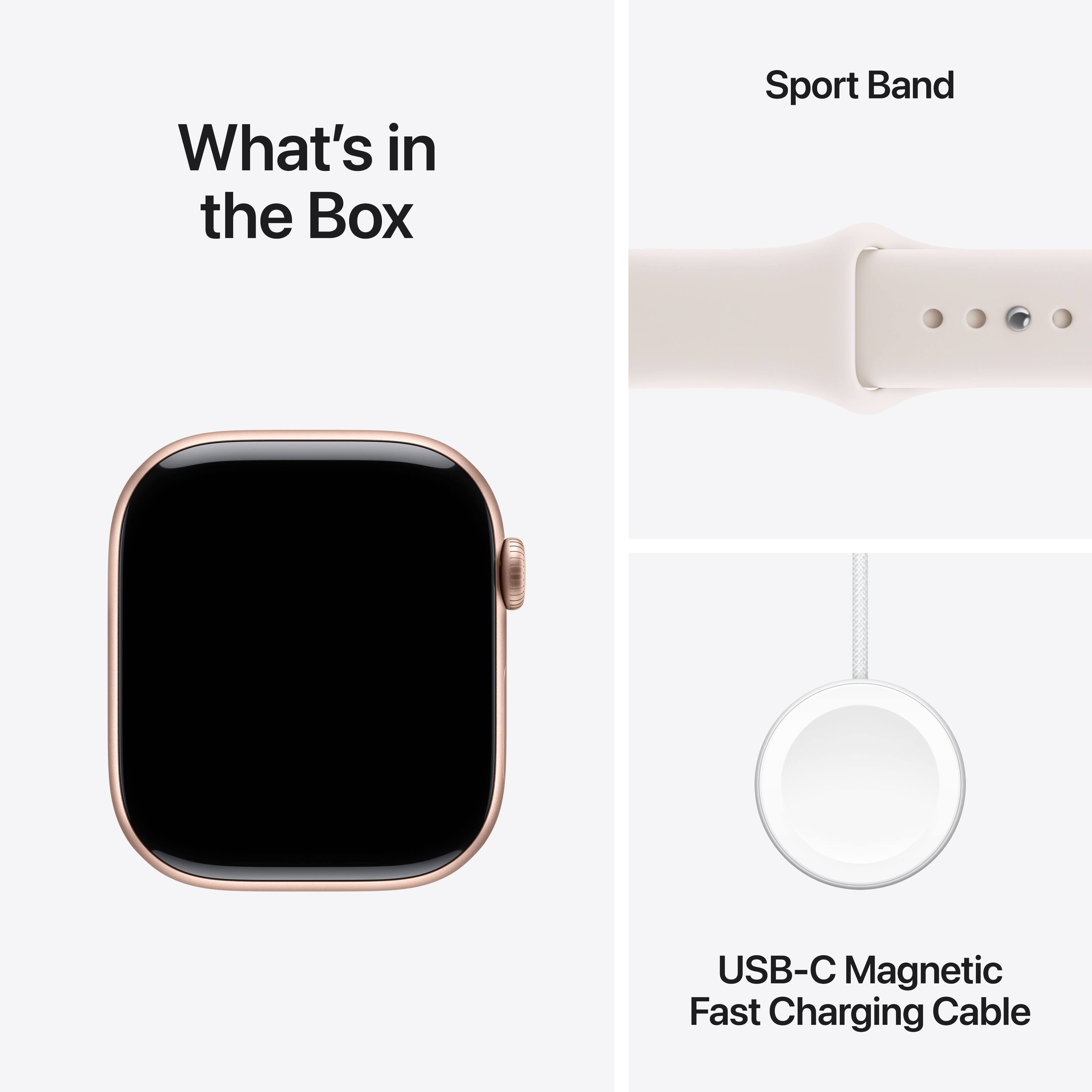 What's in the Box

Sport Band

USB-C Magnetic Fast Charging Cable