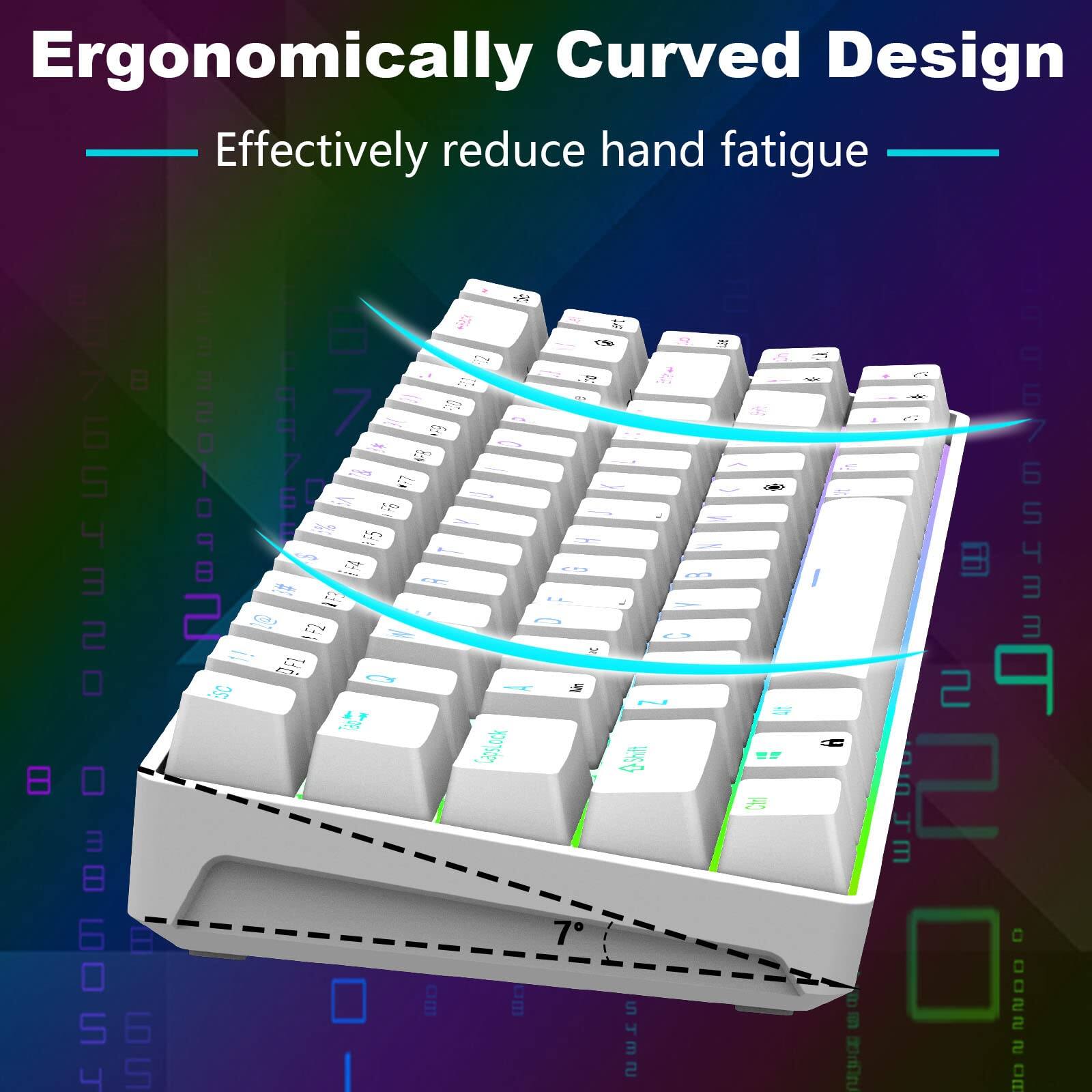 Ergonomically Curved Design  
Effectively reduce hand fatigue