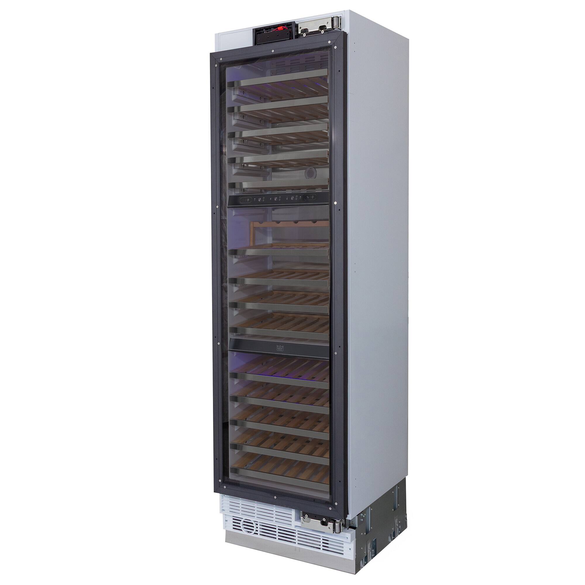 Alt View 5. Kucht - 24-in Built-in Panel Ready Three Zones Wine Cooler - Stainless Steel.
