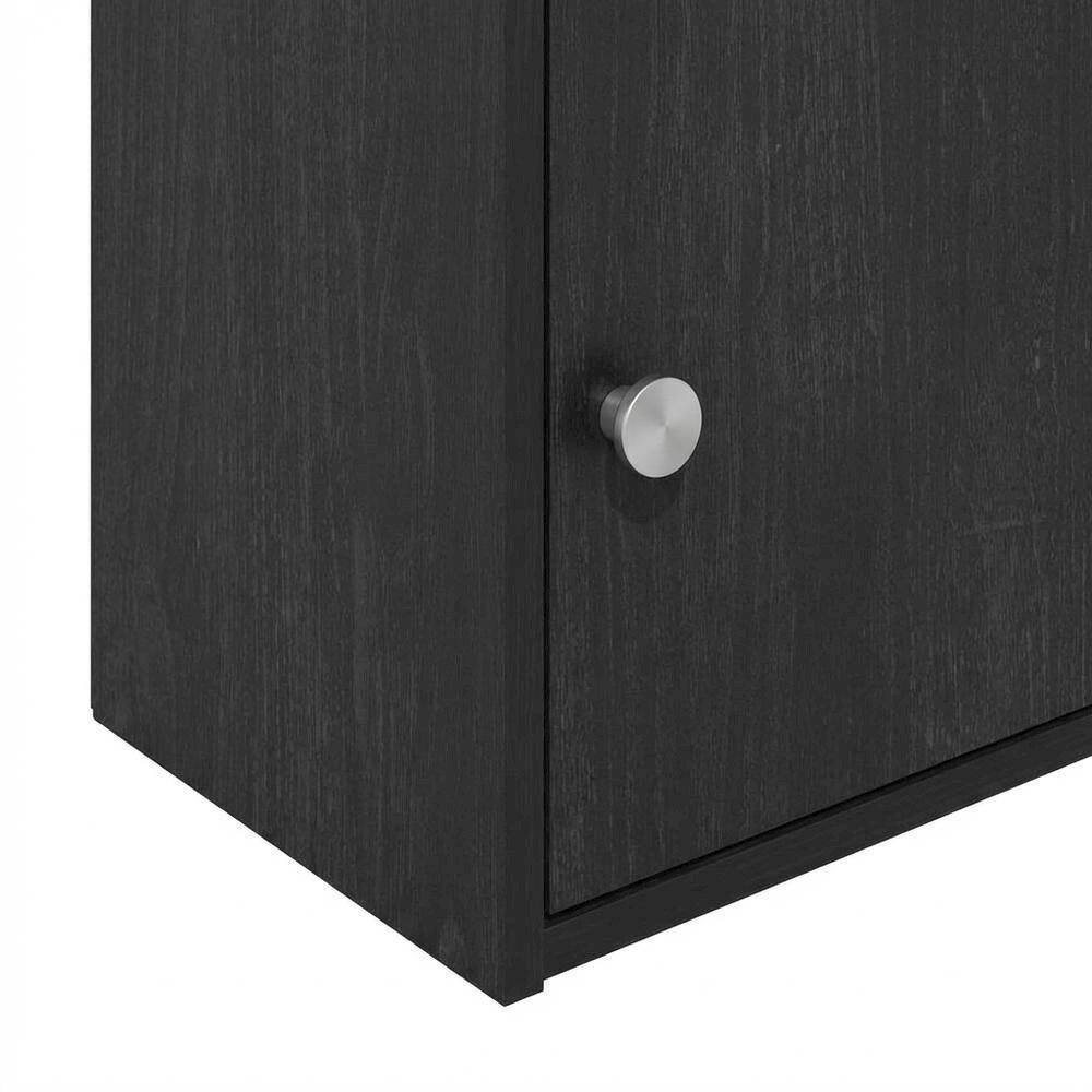 Alt View 2. FurniFact - Blackwood 4-Tier Bookcase with Door Storage for Home Use - Blackwood.