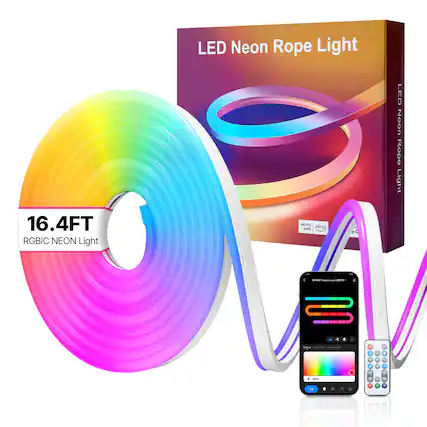 LED Neon Rope Light
LED Neon Rope Light
16.4FT RGBIC NEON Light
works with alexa