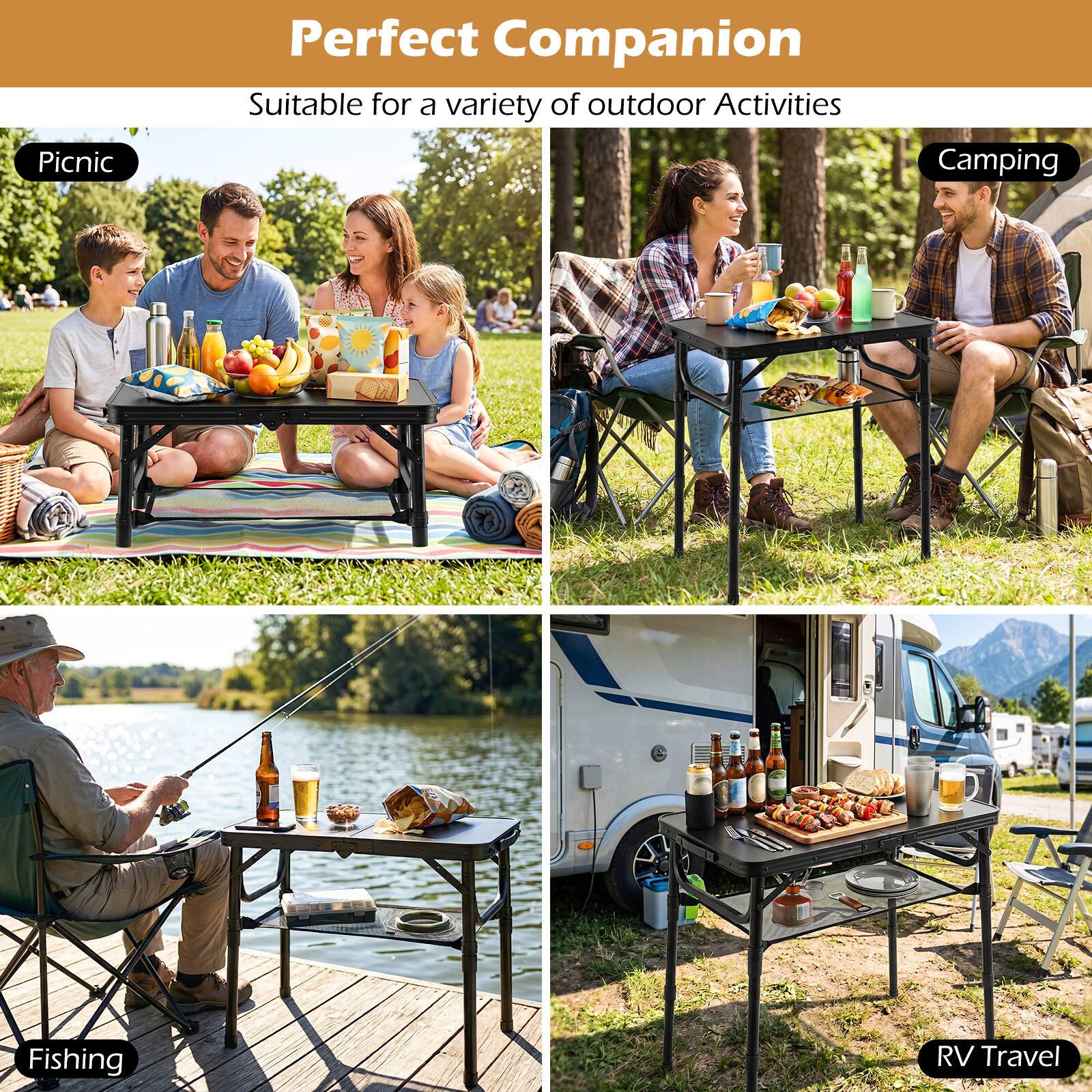 Perfect Companion  
Suitable for a variety of outdoor Activities  
Picnic  
Camping  
Fishing  
RV Travel