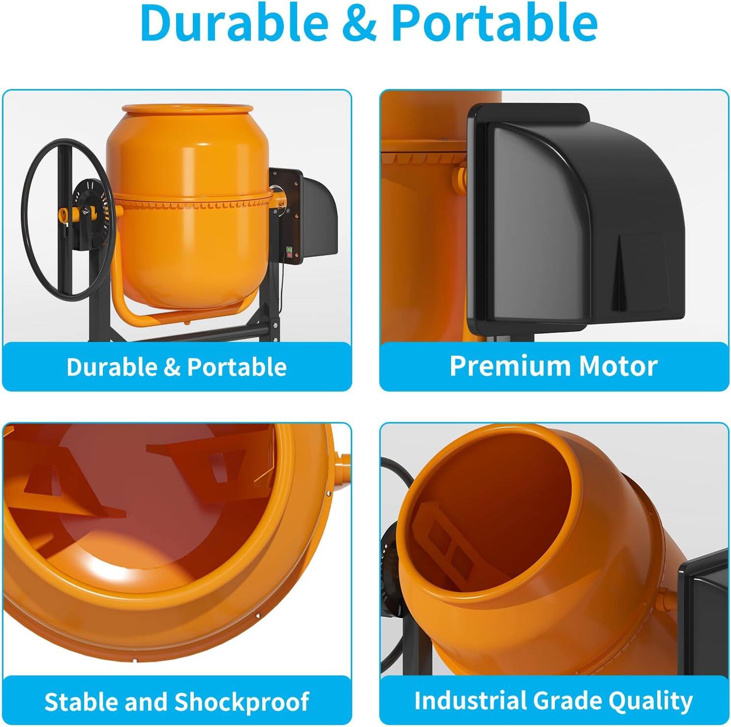 - Durable & Portable
- Premium Motor
- Stable and Shockproof
- Industrial Grade Quality