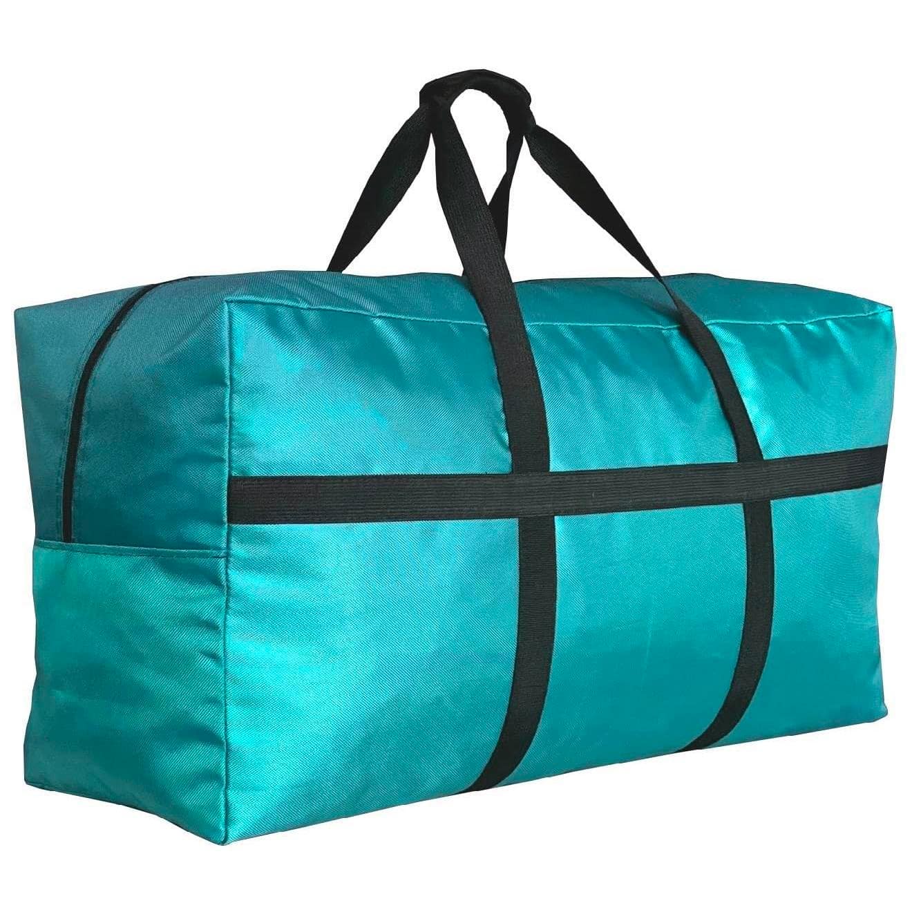 Paradigms Interiors - Extra Large Storage Duffle Bag For Travel Big Foldable Traveling - Turquoise-X-Large-39"(L) X 17"(W) X 18.5"(H)