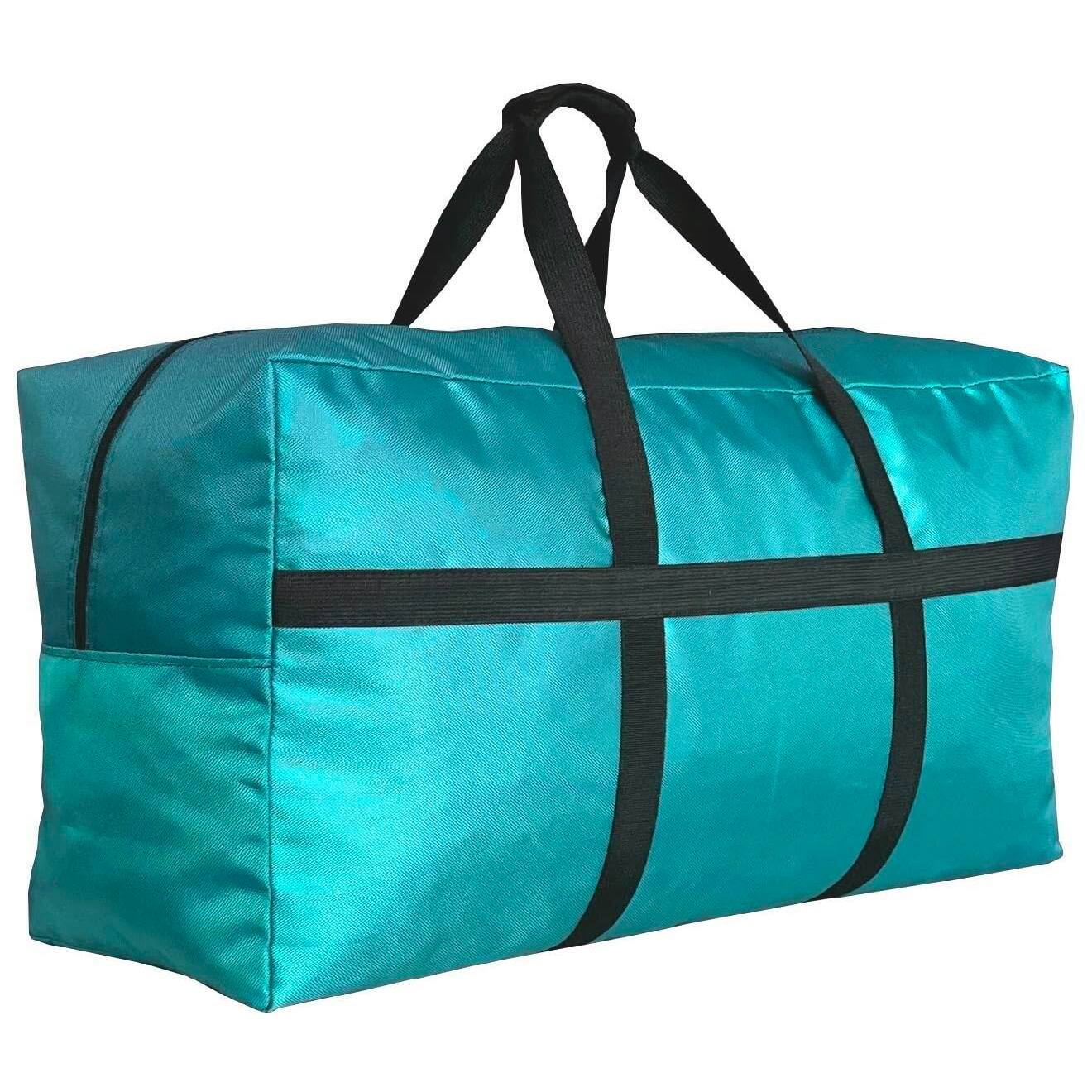 Paradigms Interiors - Extra Large Storage Duffle Bag For Travel Big Foldable Traveling - Turquoise-X-Large-39"(L) X 17"(W) X 18.5"(H)