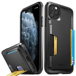Vena - vSkin Hidden Wallet Card Slot Minimalist Case for Apple iPhone 11 Pro Max - Black