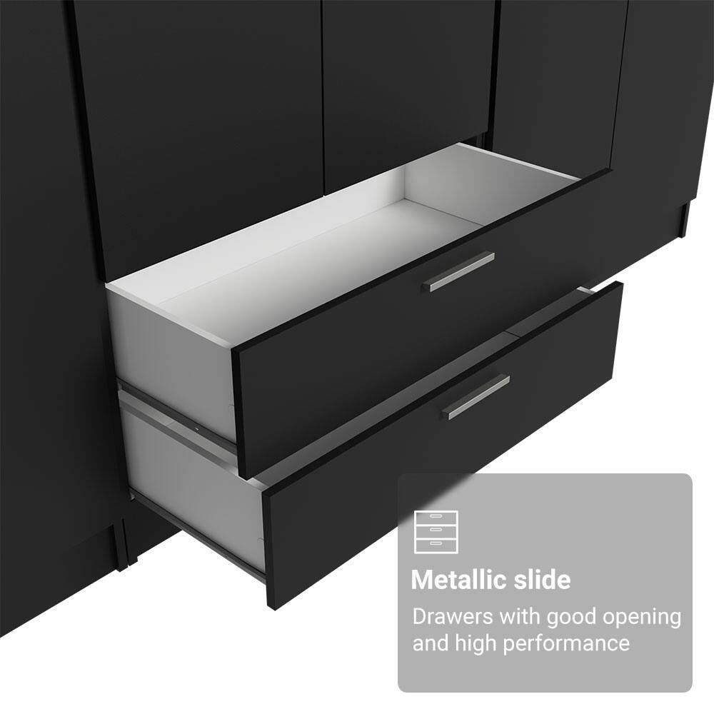 Metallic slide  
Drawers with good opening and high performance