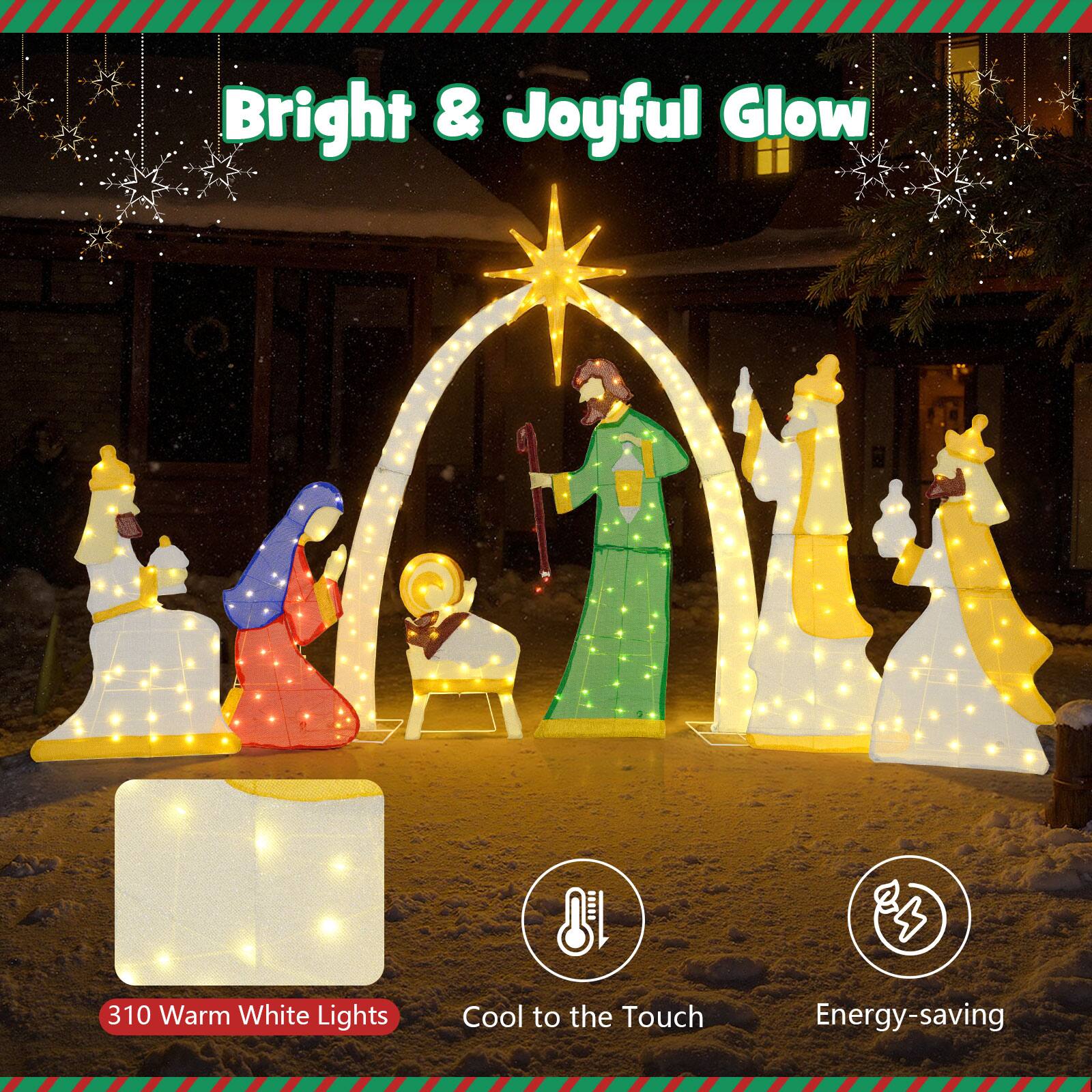 Bright & Joyful Glow

310 Warm White Lights

Cool to the Touch

Energy-saving