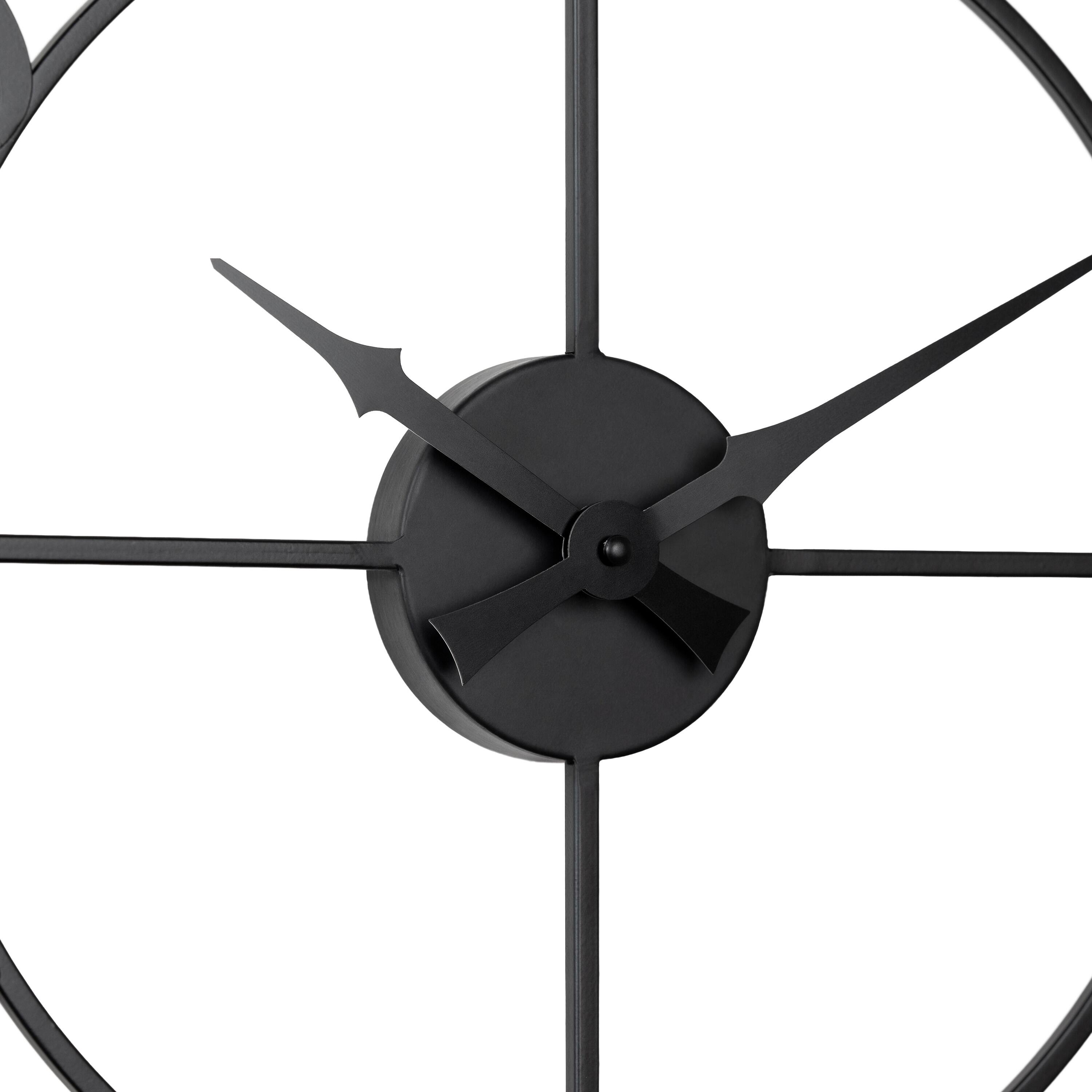 Angle. La Crosse Clock Co. - 20 Inch Metal Tower Analog Wall Clock with Arabic numbers - Black.