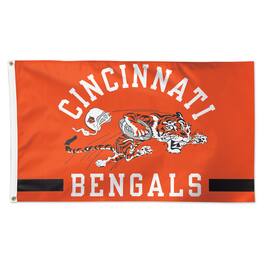 WinCraft - Cincinnati Bengals 3' x 5' Classic Logo 1-Sided Deluxe Flag - Multicolor