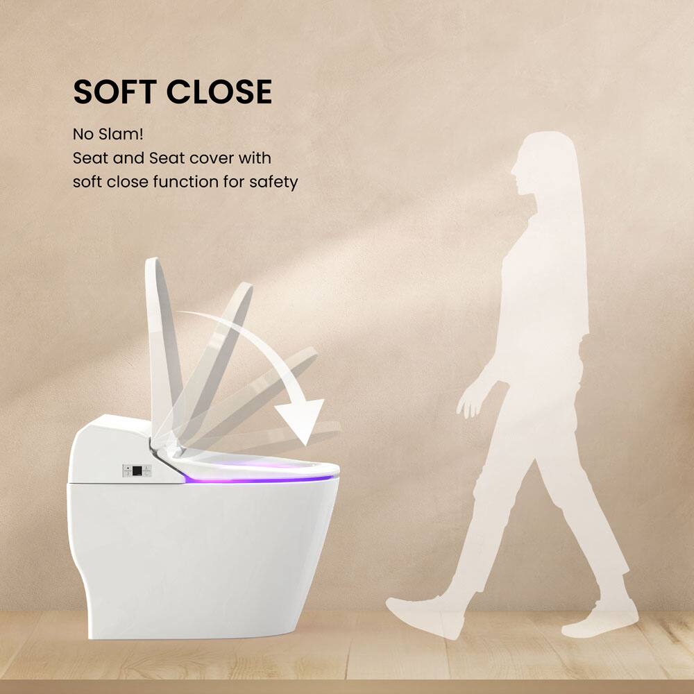 SOFT CLOSE  
No Slam!  
Seat and Seat cover with soft close function for safety