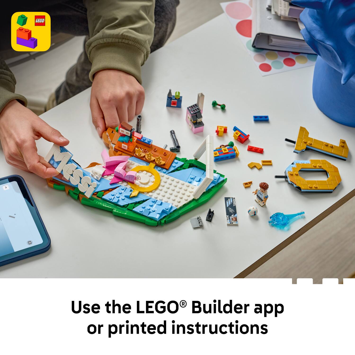 Use the LEGO® Builder app or printed instructions