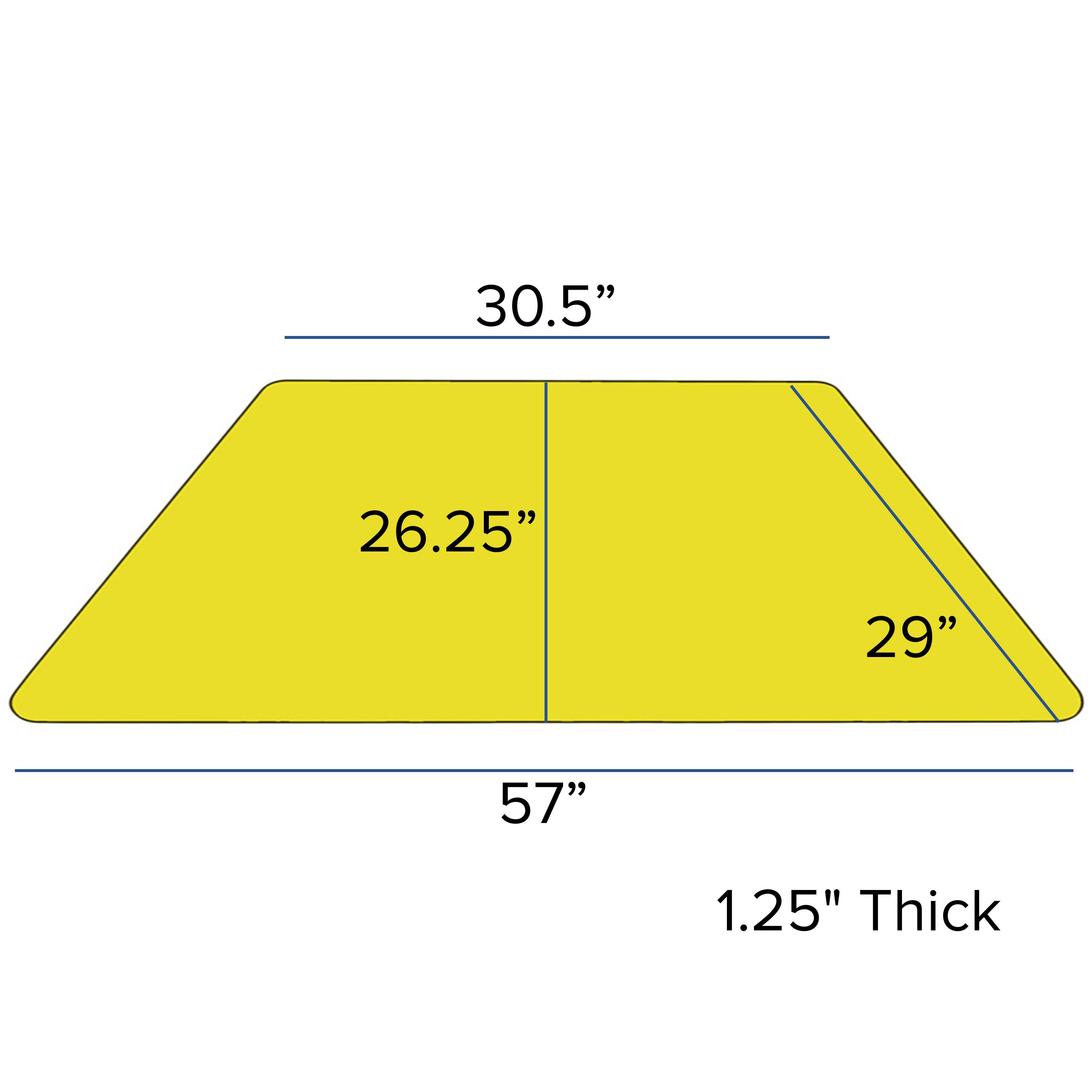 30.5"  
26.25"  
29"  
57"  
1.25" Thick