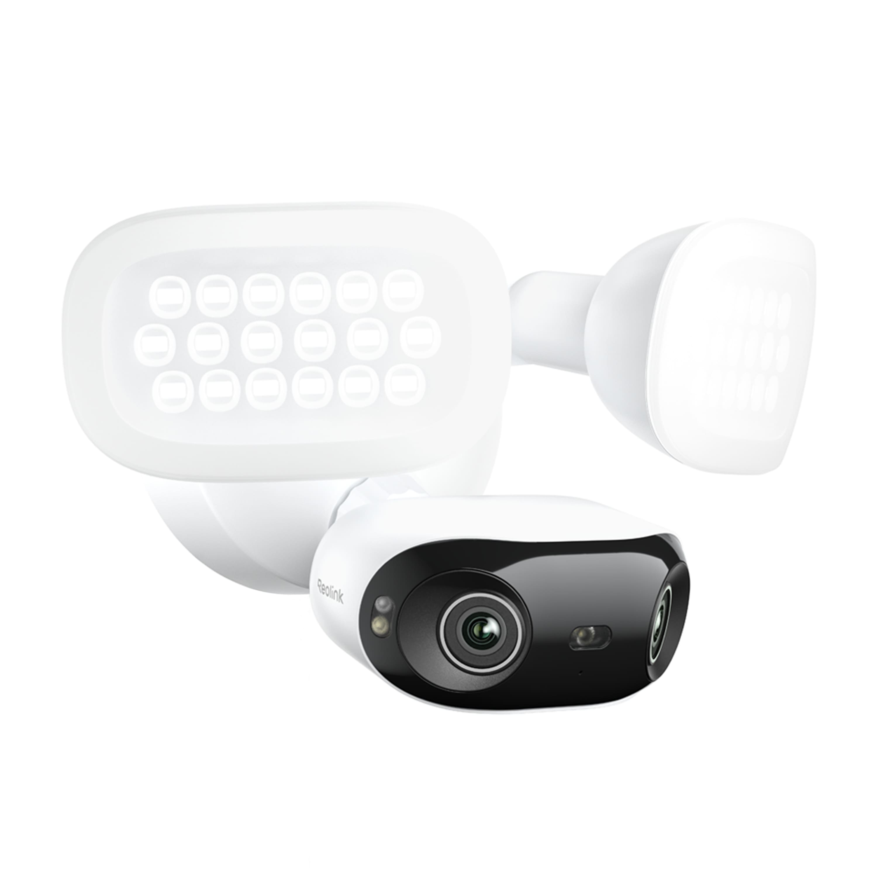 Front. Reolink - Elite F751W 4K 8MP Outdoor Wired Wi - Fi Panorama Security Camera with Floodlights and AI Smart Search - White.