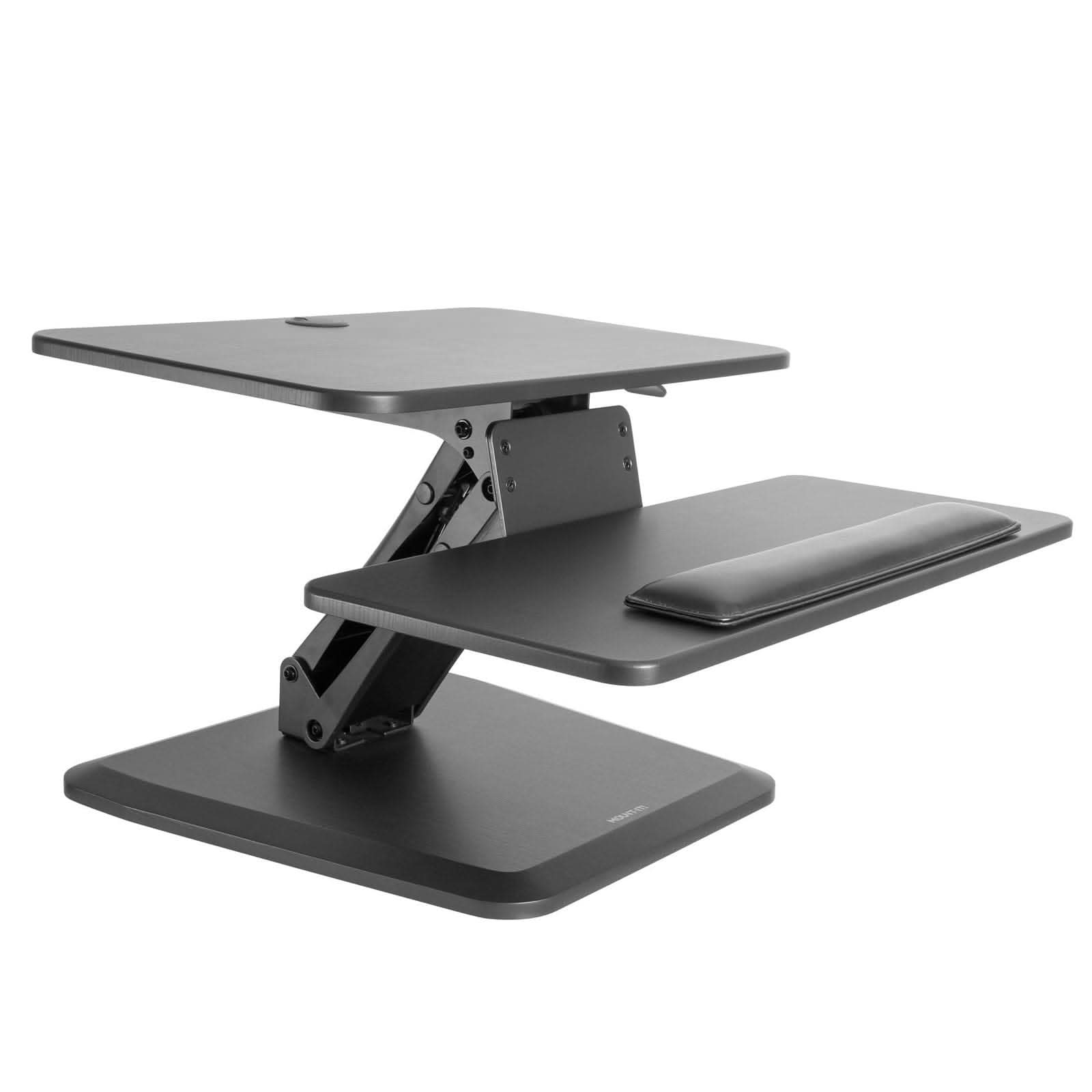 Alt View 4. Mount-It! - Gas Spring Sit‑Stand Desk Converter with Adjustable Height and Spacious Work Surface, Black - Black.