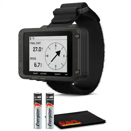 GARMIN FORETREX
FINAL DIST 27.0 m
SPEED 6.7 m/h
PAGE ENTER 60m0
DOWN UP
AAA LUMINE BATTERY Energizer
AAA ARALINE BATTERY Energizer
SAVE ELECTRONICS