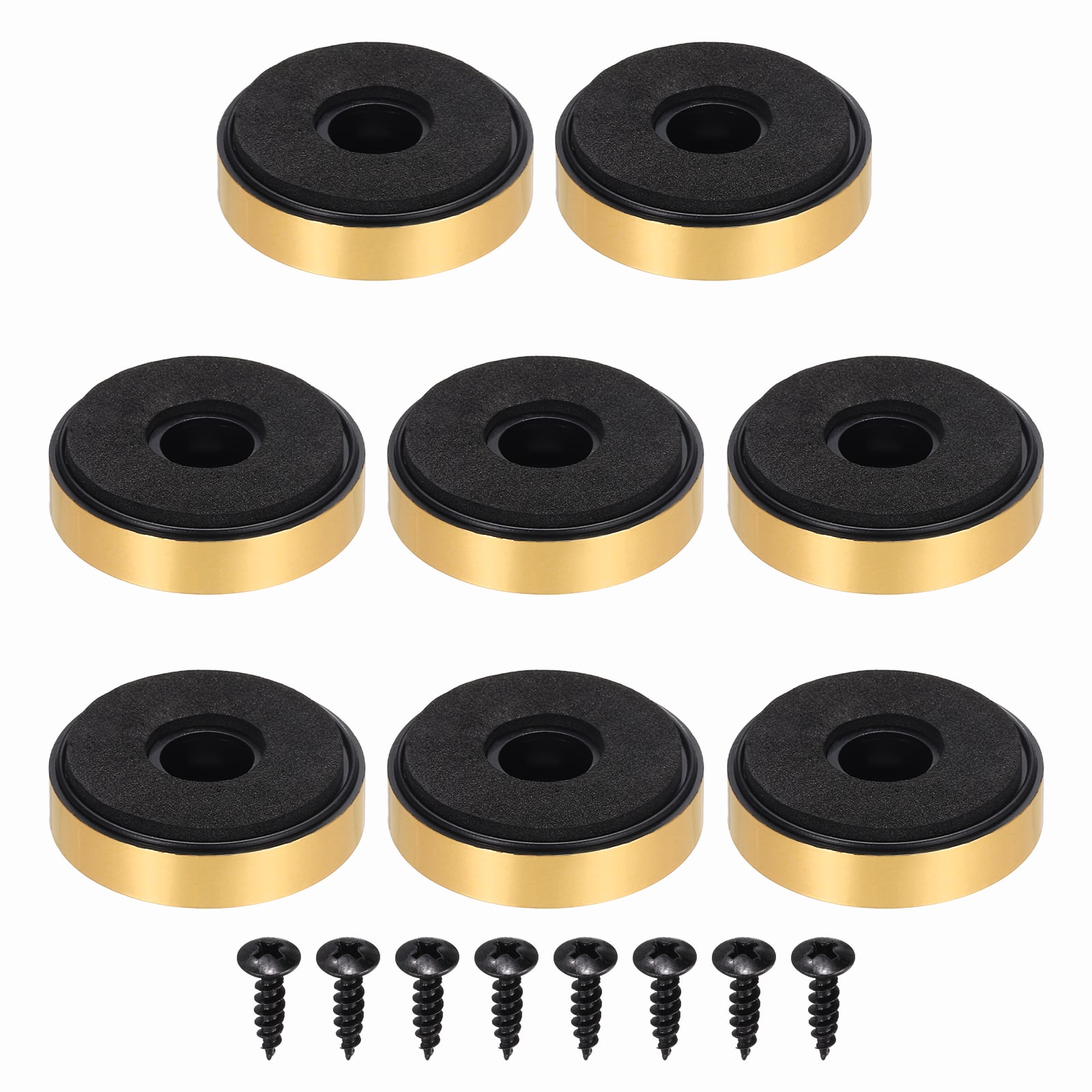 Unique Bargains - 8pcs Speaker Isolation Feet, 40x10mm Plastic Foam Shock Absorption Pad Anti Vibration for Amplifier HiFi - Gold price history on PriceWatchPro