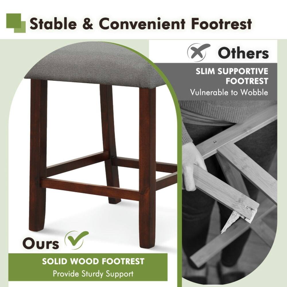 Stable & Convenient Footrest

Others
SLIM SUPPORTIVE FOOTREST
Vulnerable to Wobble

Ours
SOLID WOOD FOOTREST
Provide Sturdy Support
