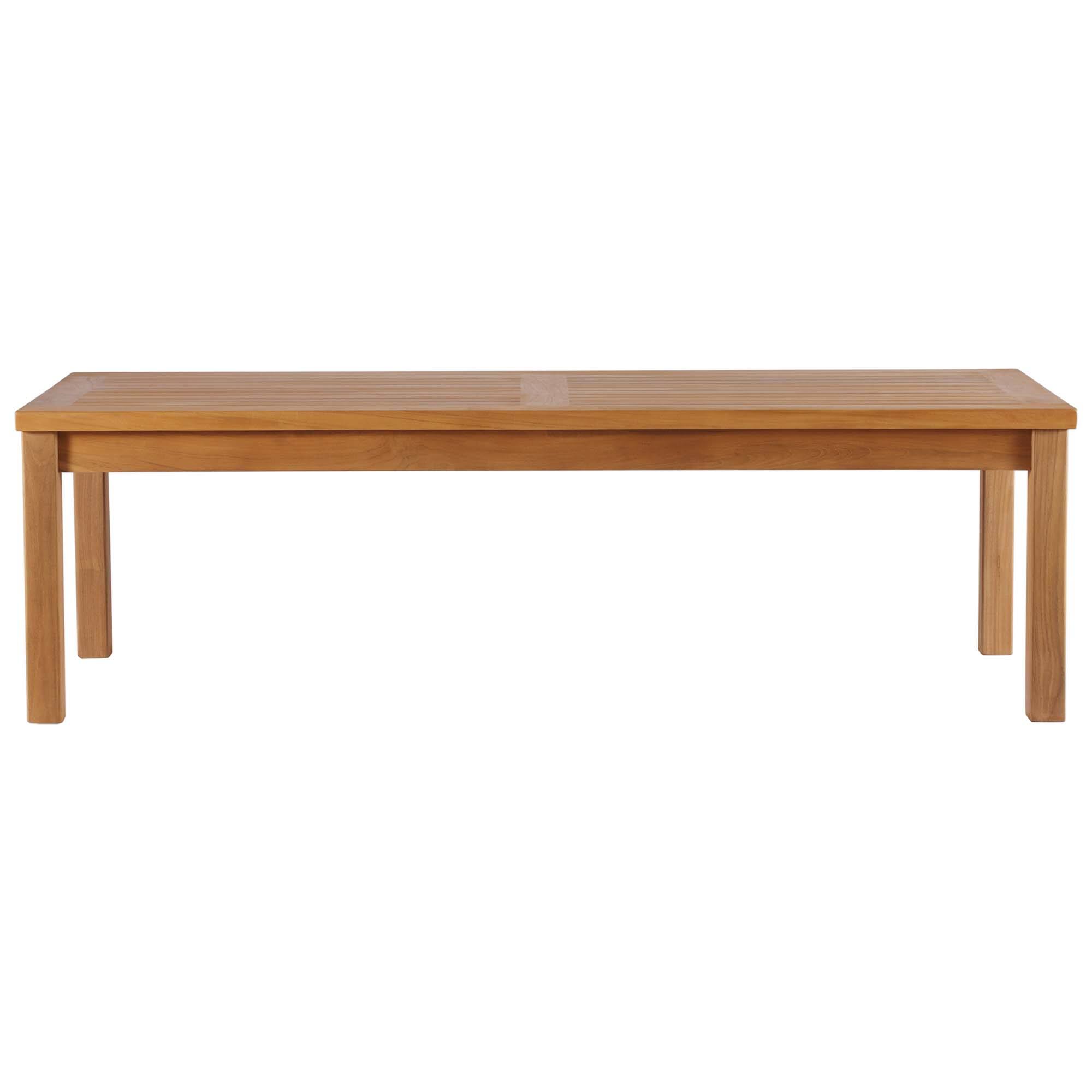 Alt View 1. Modway - Upland Outdoor Patio Teak Wood Coffee Table by Modway - Natural.