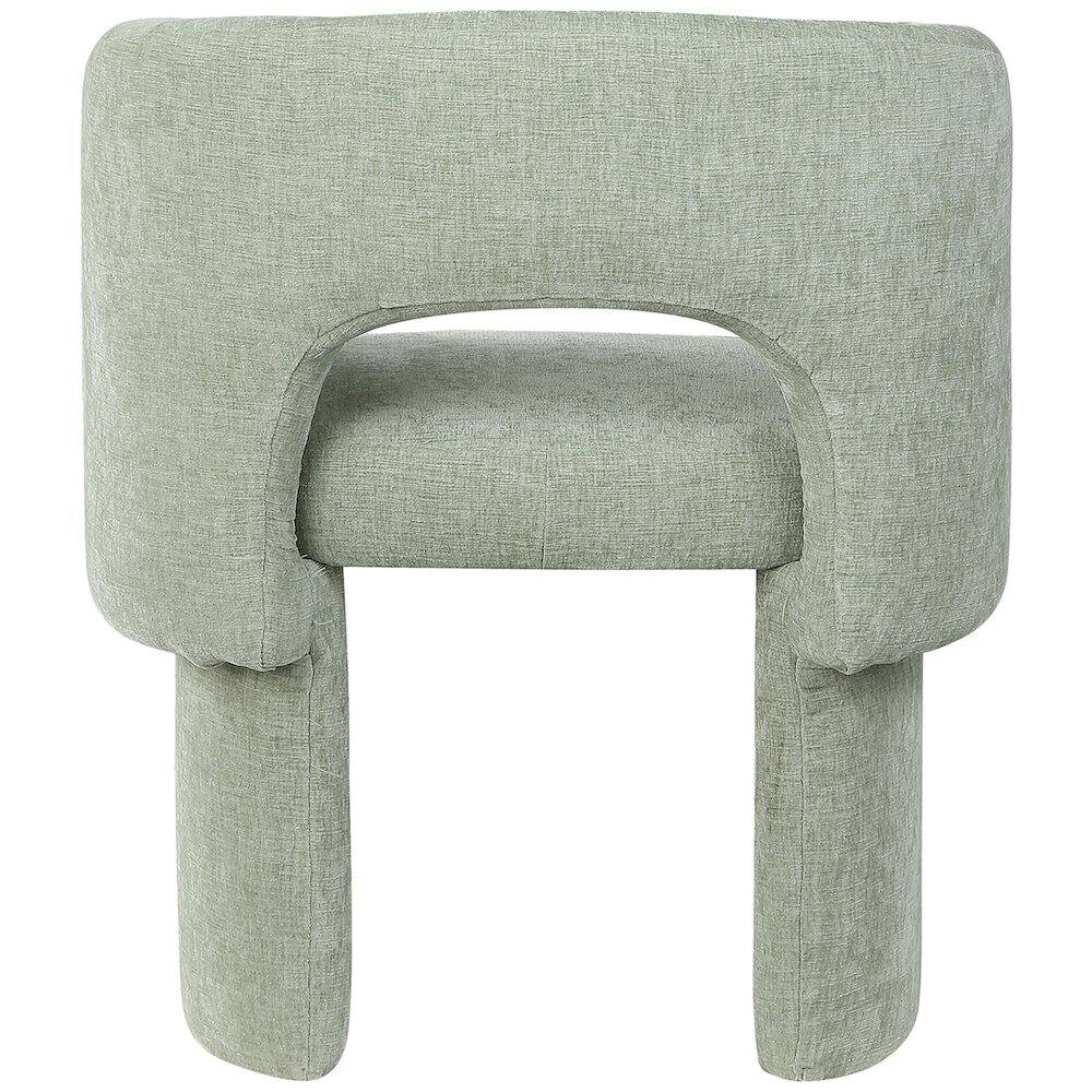 Alt View 1. Meridian Furniture - Emmet Mint Chenille Fabric Dining Chair / Accent Chair - Blue.