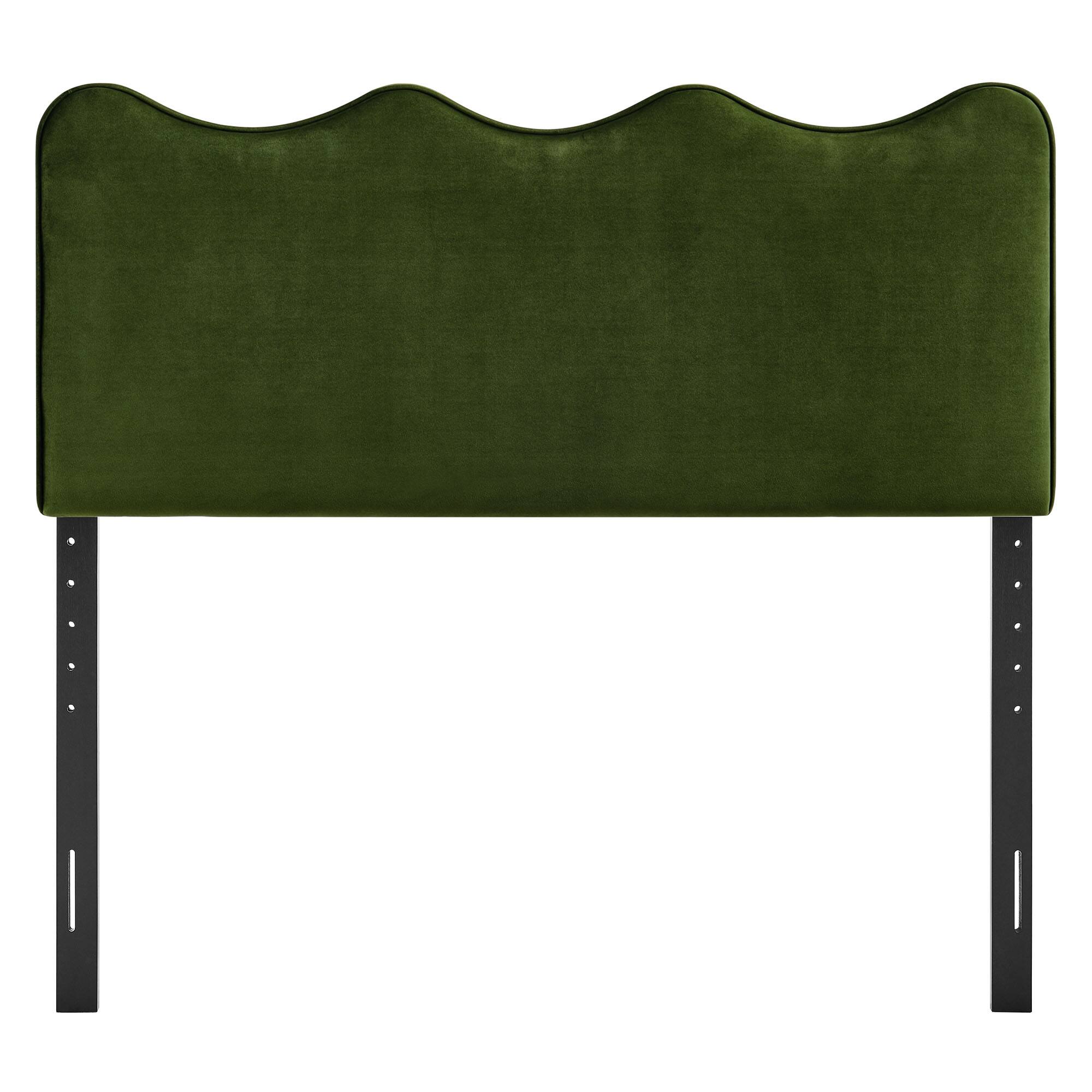 Alt View 2. Modway - Athena Upholstered Headboard by Modway - Moss Green.