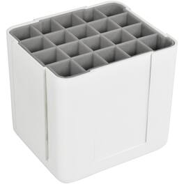 Deflecto - Interlocking Marker Organizer 4.30 x 4.40 x 3.40 Desktop Portable Stackable - White
